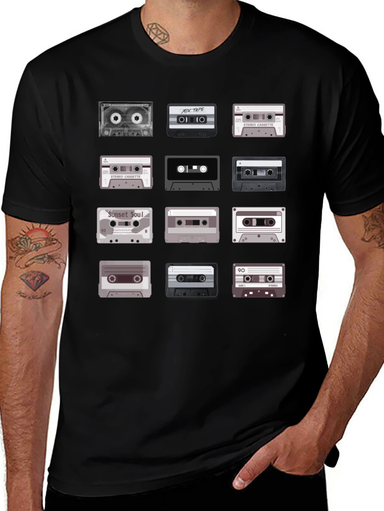 Retro Cassette Tape Graphic Tee - Music Lover T-Shirt