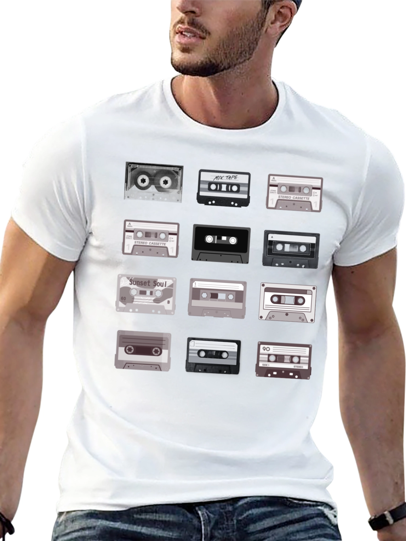 Retro Cassette Tape Graphic Tee - Music Lover T-Shirt