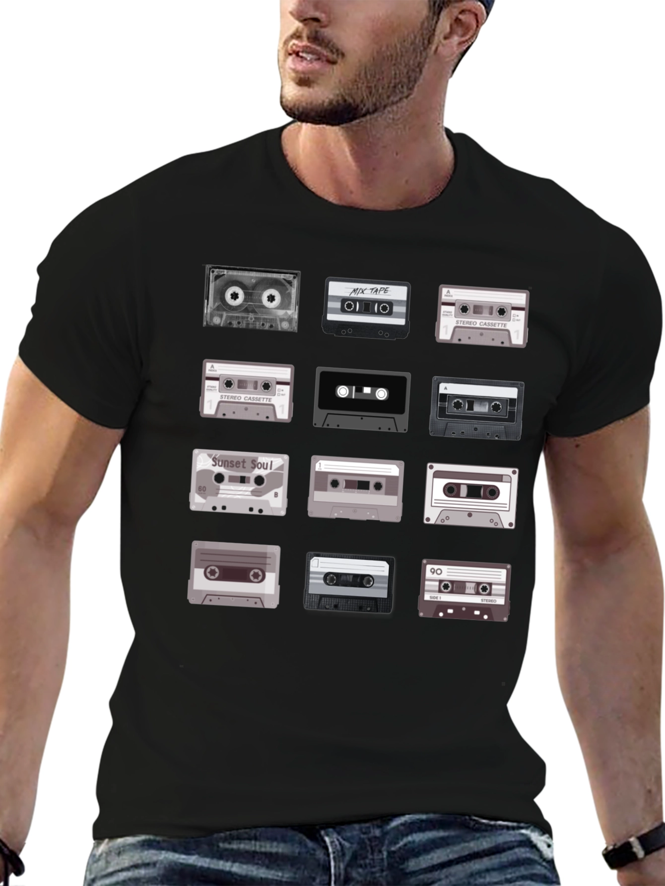 Retro Cassette Tape Graphic Tee - Music Lover T-Shirt