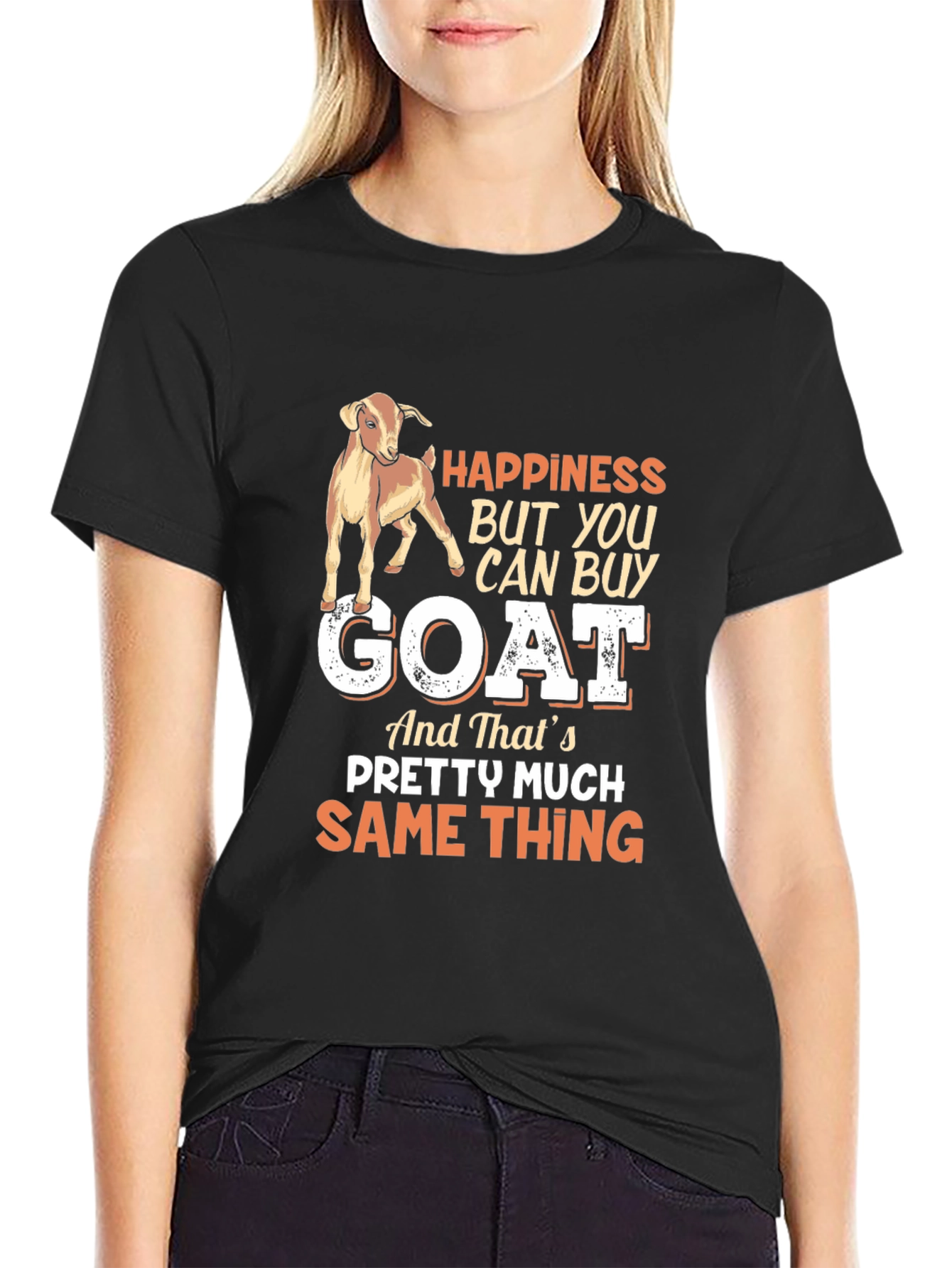 Happiness Goat Graphic Tee