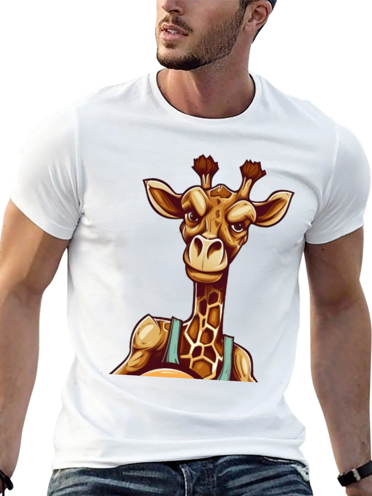 Giraffe Athlete Graphic T-Shirt