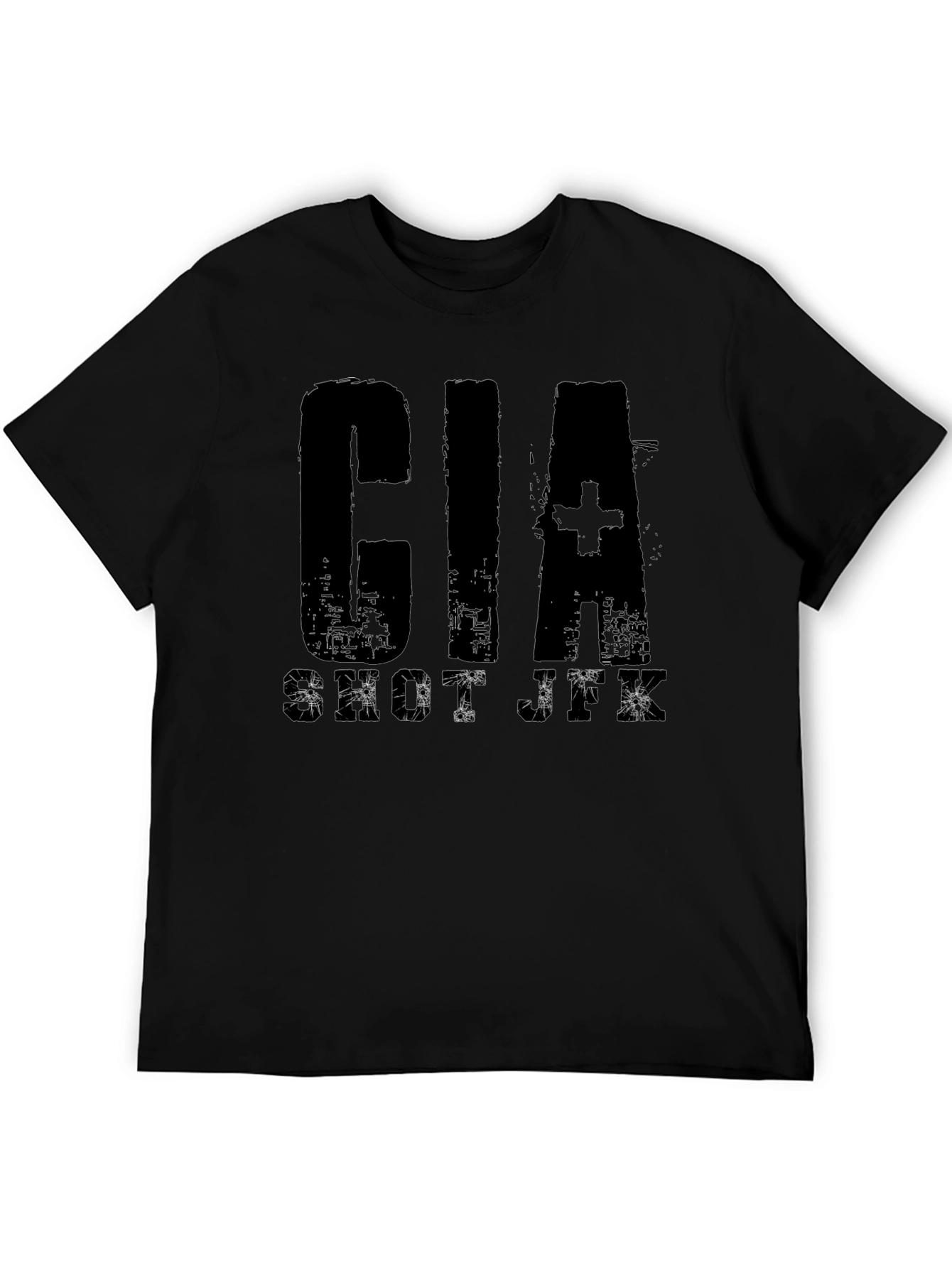 CIA Shut JXK Black Graphic T-Shirt