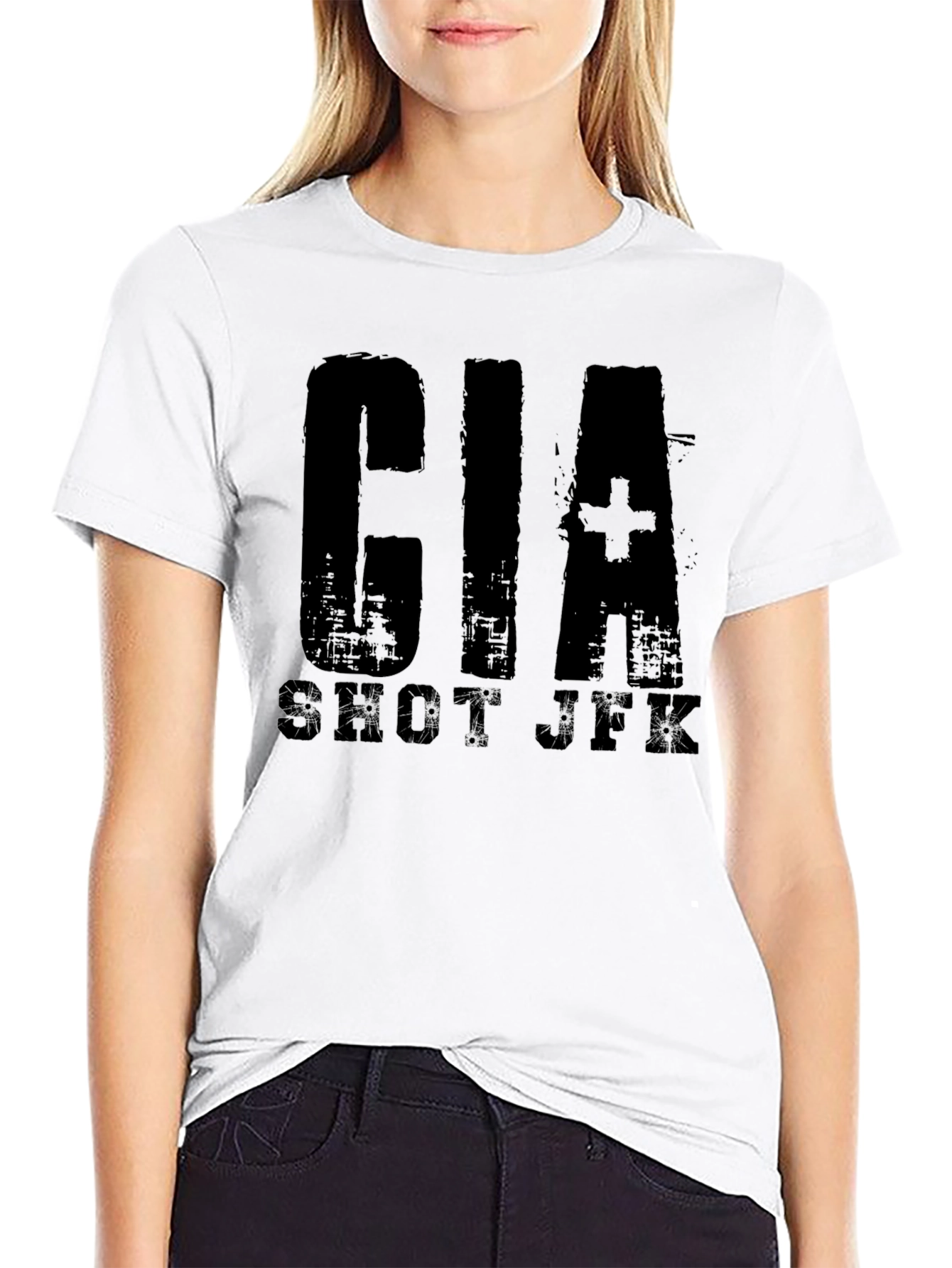 CIA Shut JXK Black Graphic T-Shirt