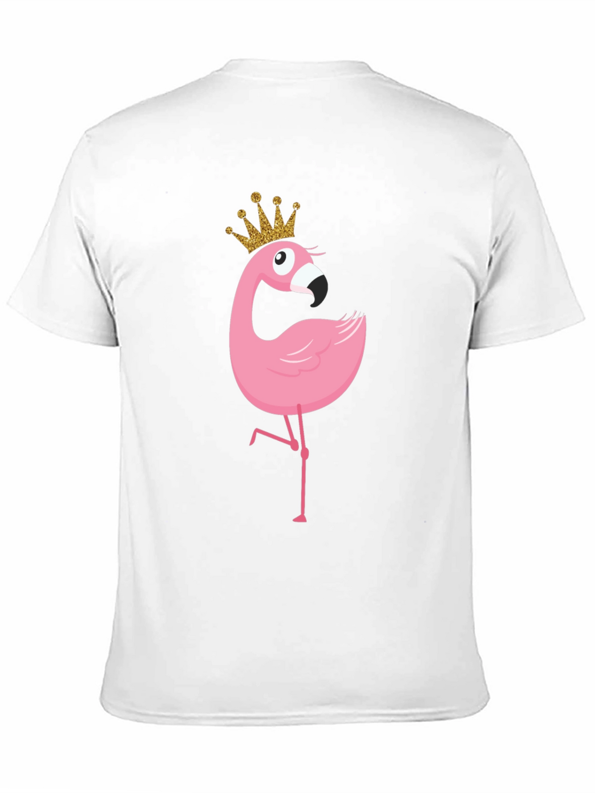 Flamingo Princess T-Shirt - Black Crew Neck Tee