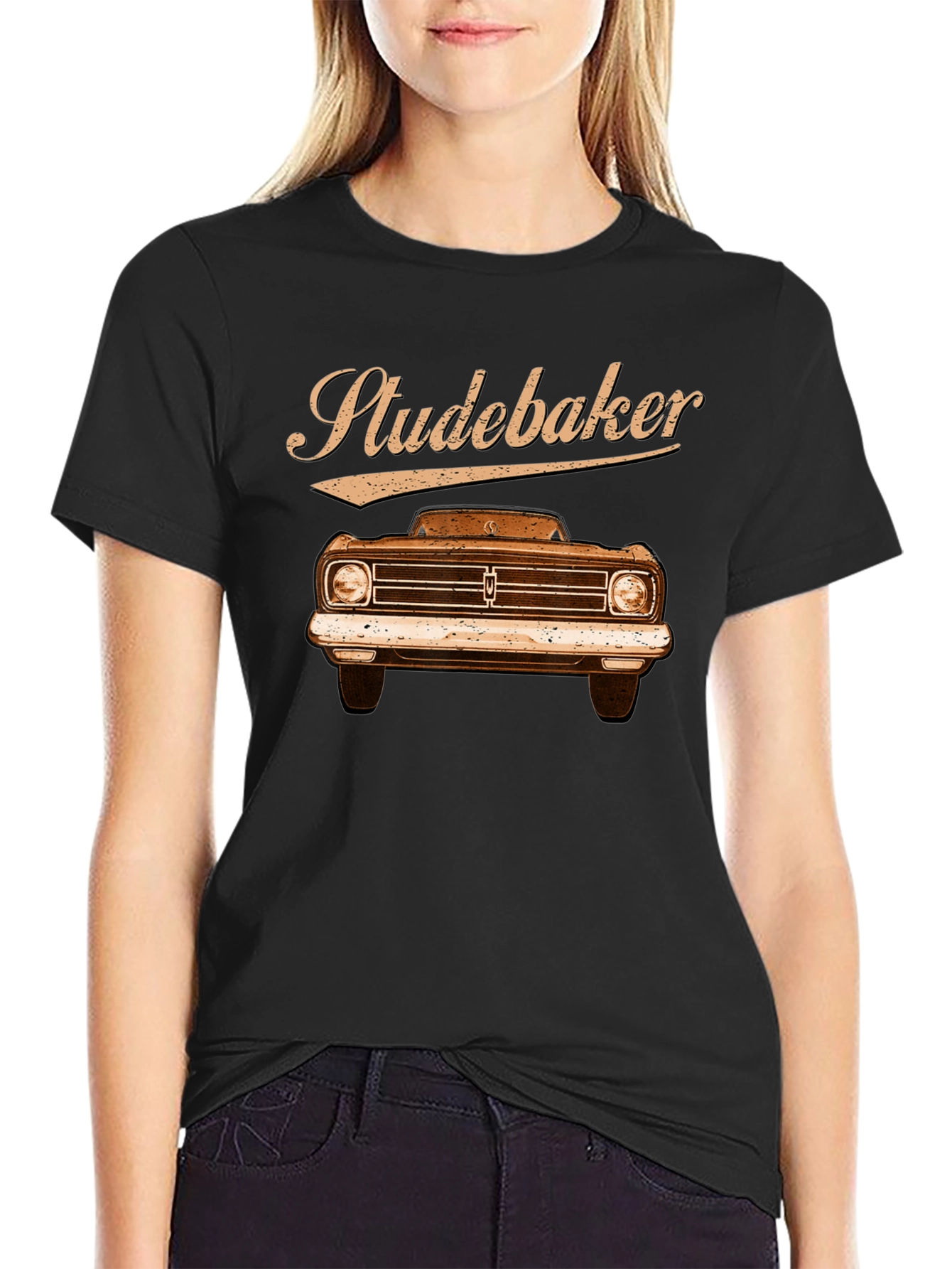 Studebaker Car Graphic Black T-Shirt