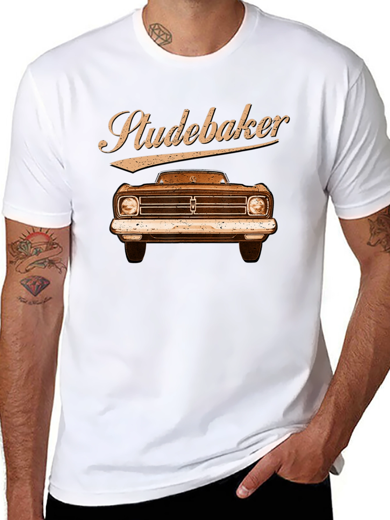 Studebaker Car Graphic Black T-Shirt