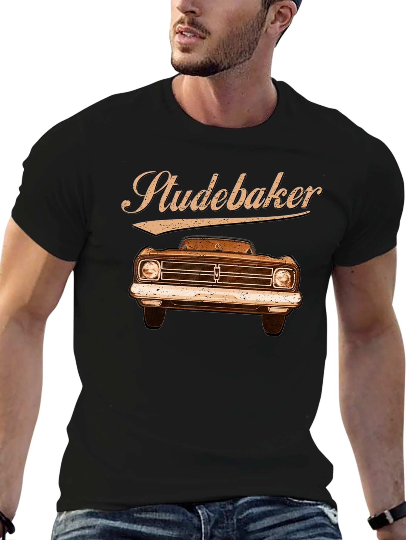 Studebaker Car Graphic Black T-Shirt