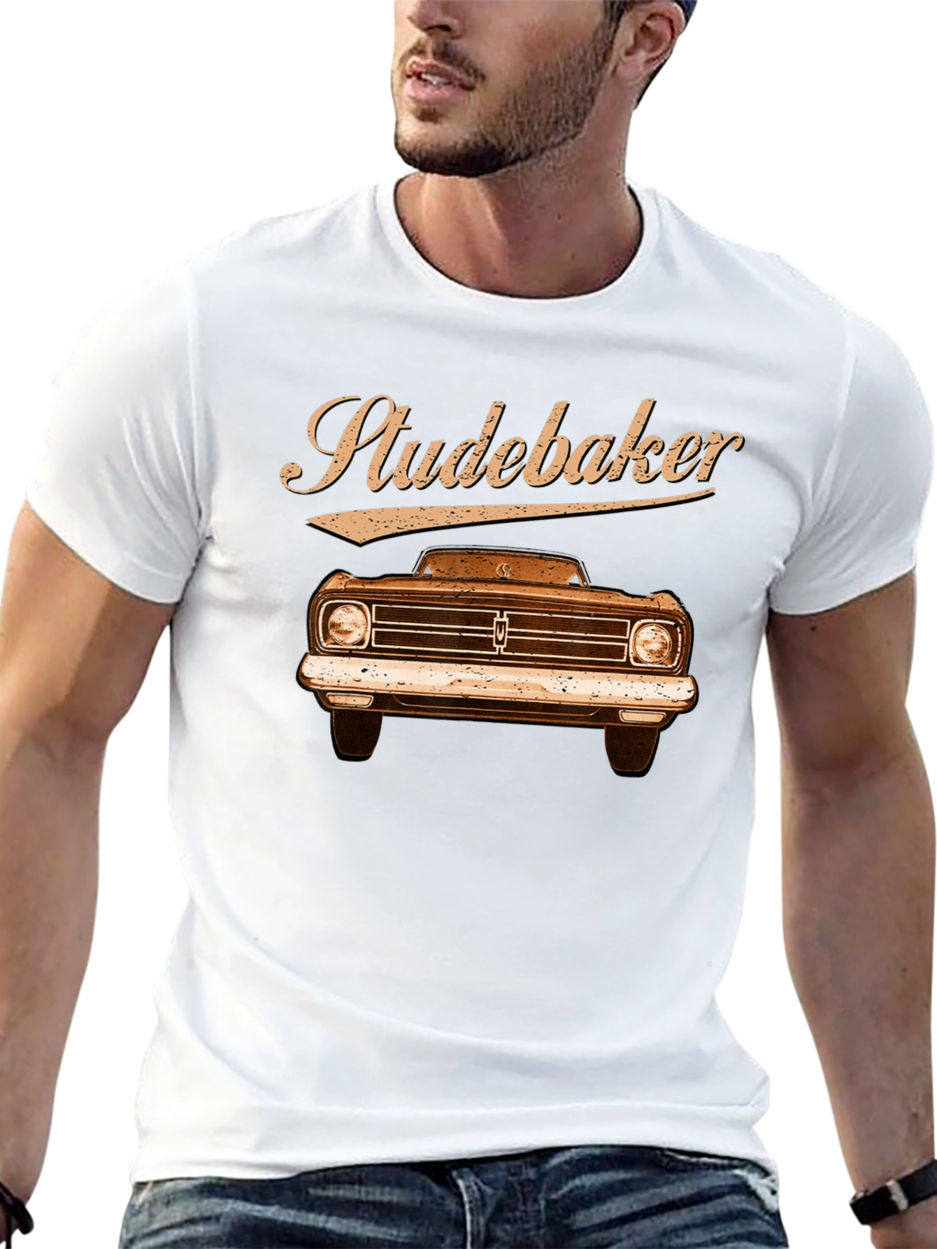 Studebaker Car Graphic Black T-Shirt