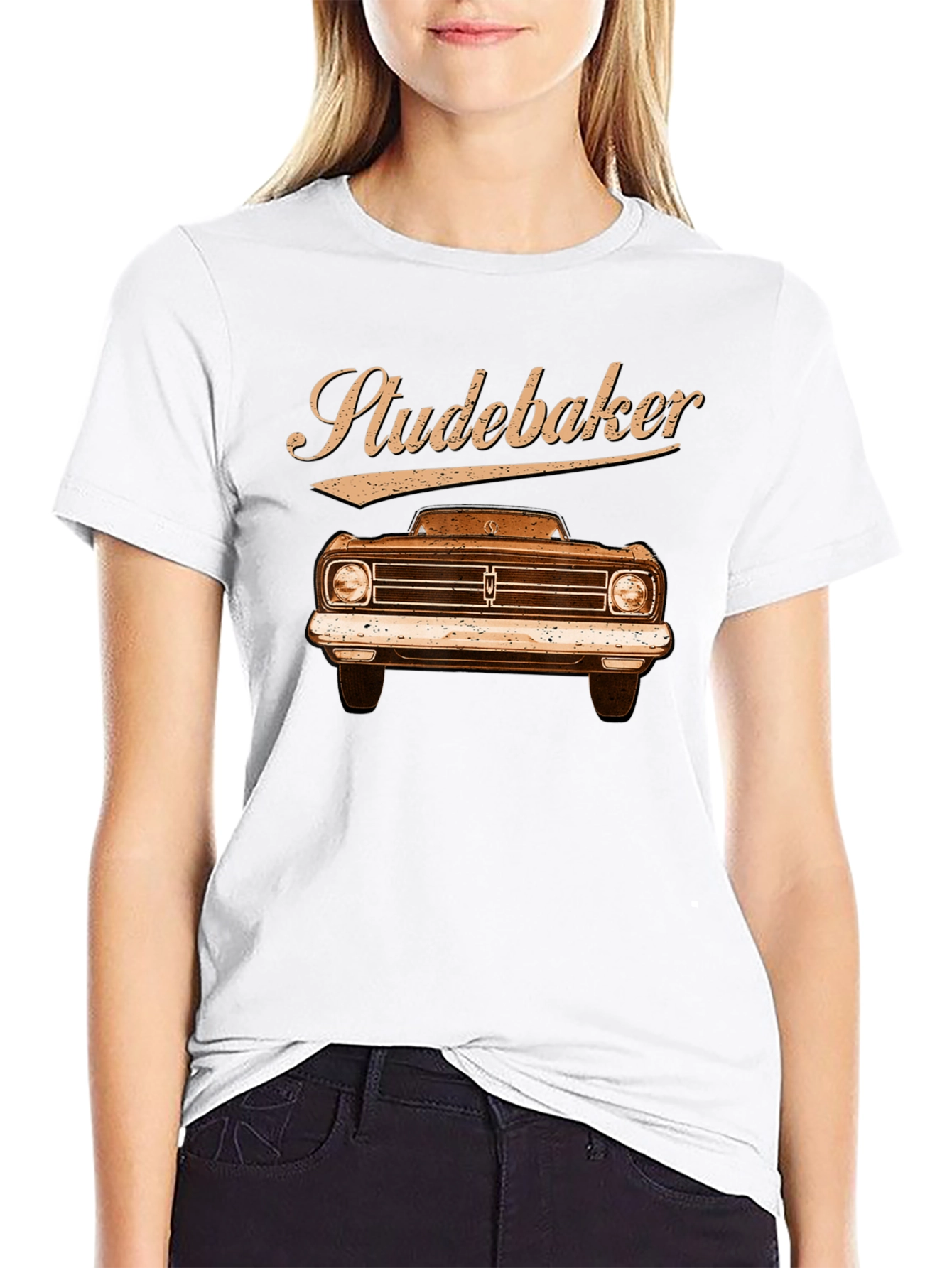Studebaker Car Graphic Black T-Shirt