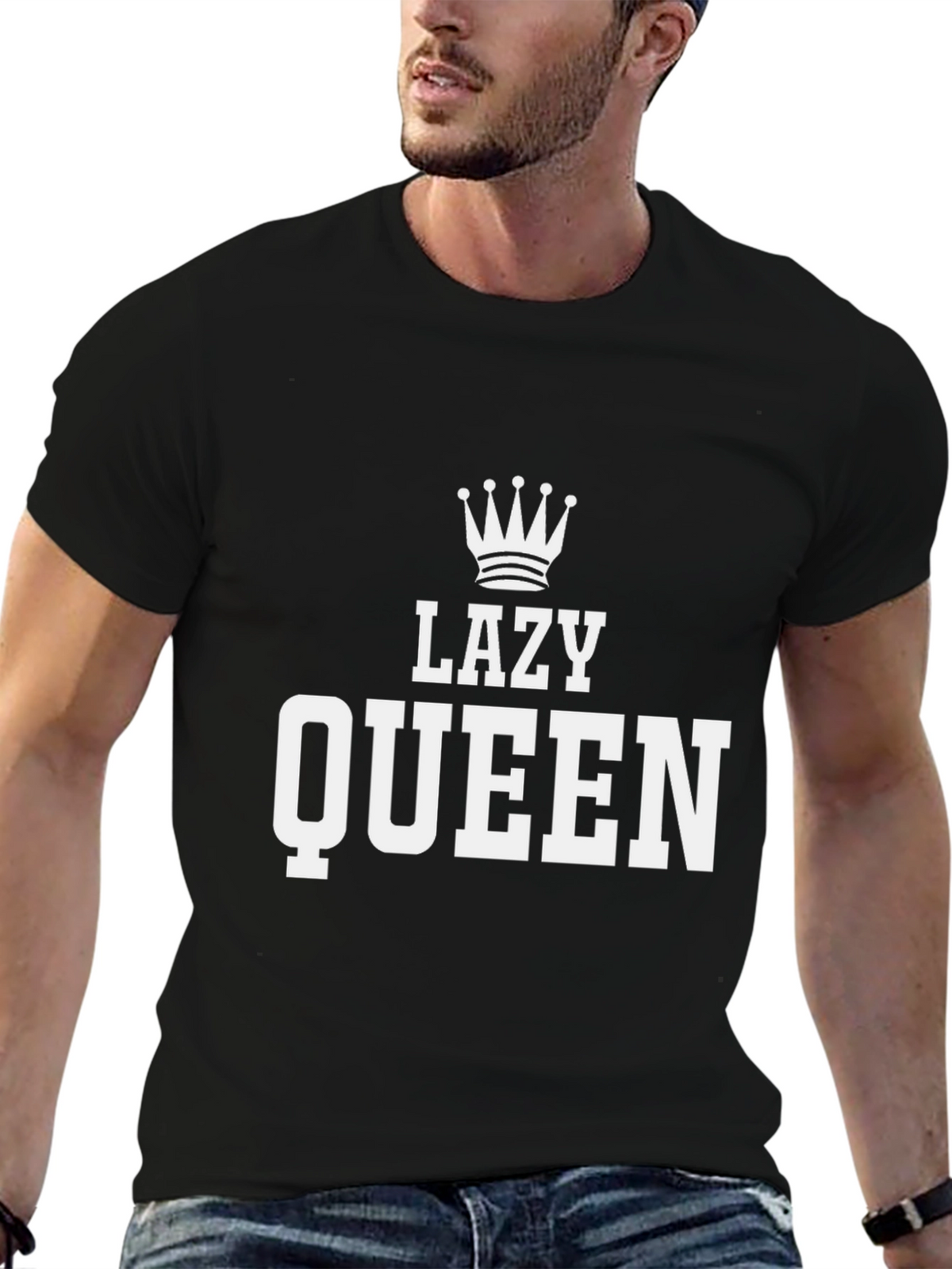 Lazy Queen T-Shirt - Black Graphic Tee