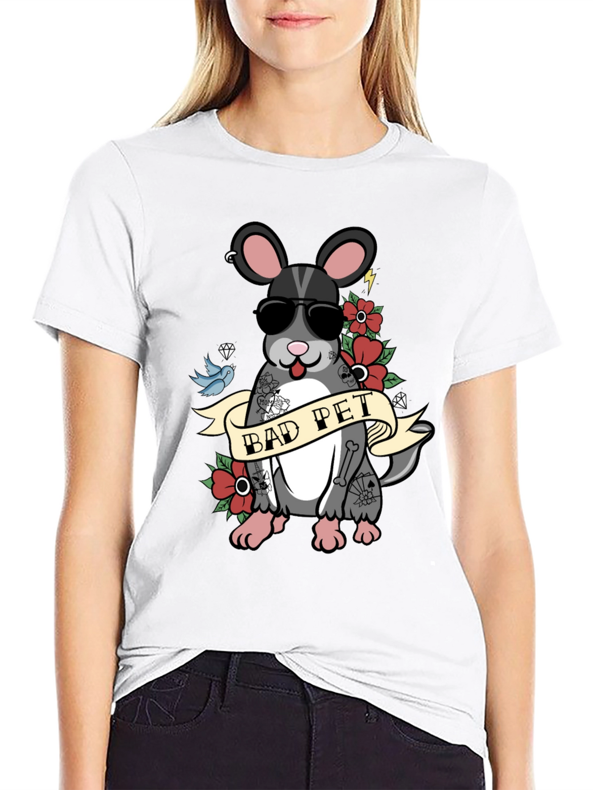 Bad Pet Chinchilla Graphic T-Shirt