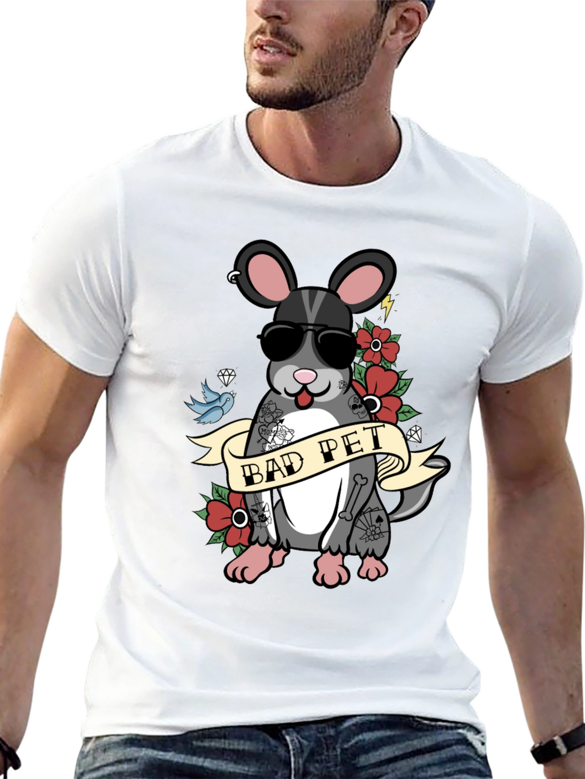 Bad Pet Chinchilla Graphic T-Shirt