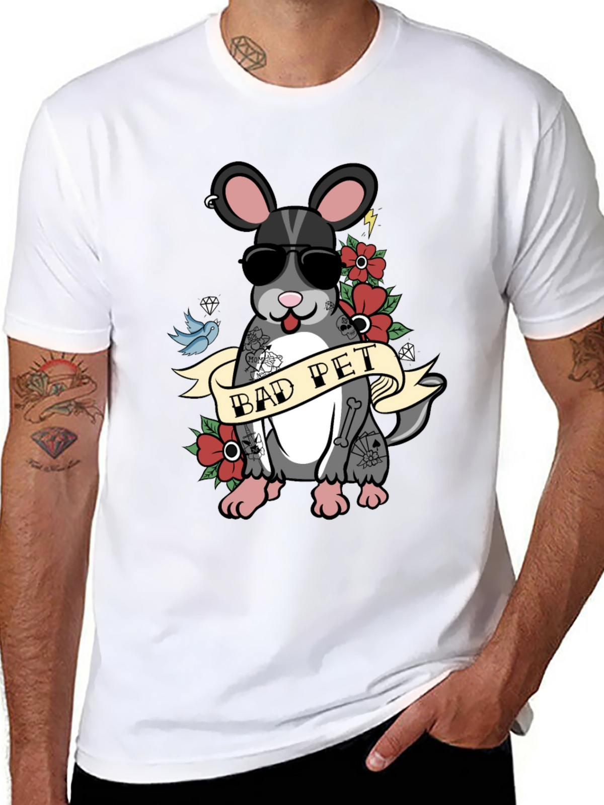 Bad Pet Chinchilla Graphic T-Shirt