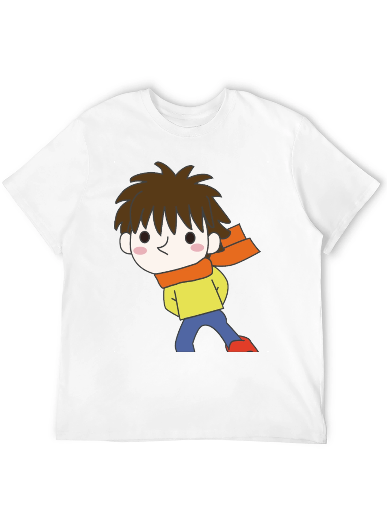 Cartoon Boy Graphic Black T-Shirt