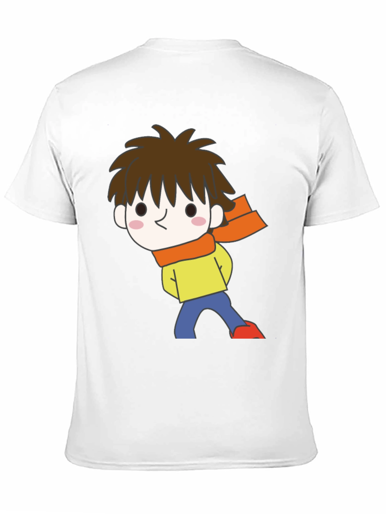 Cartoon Boy Graphic Black T-Shirt