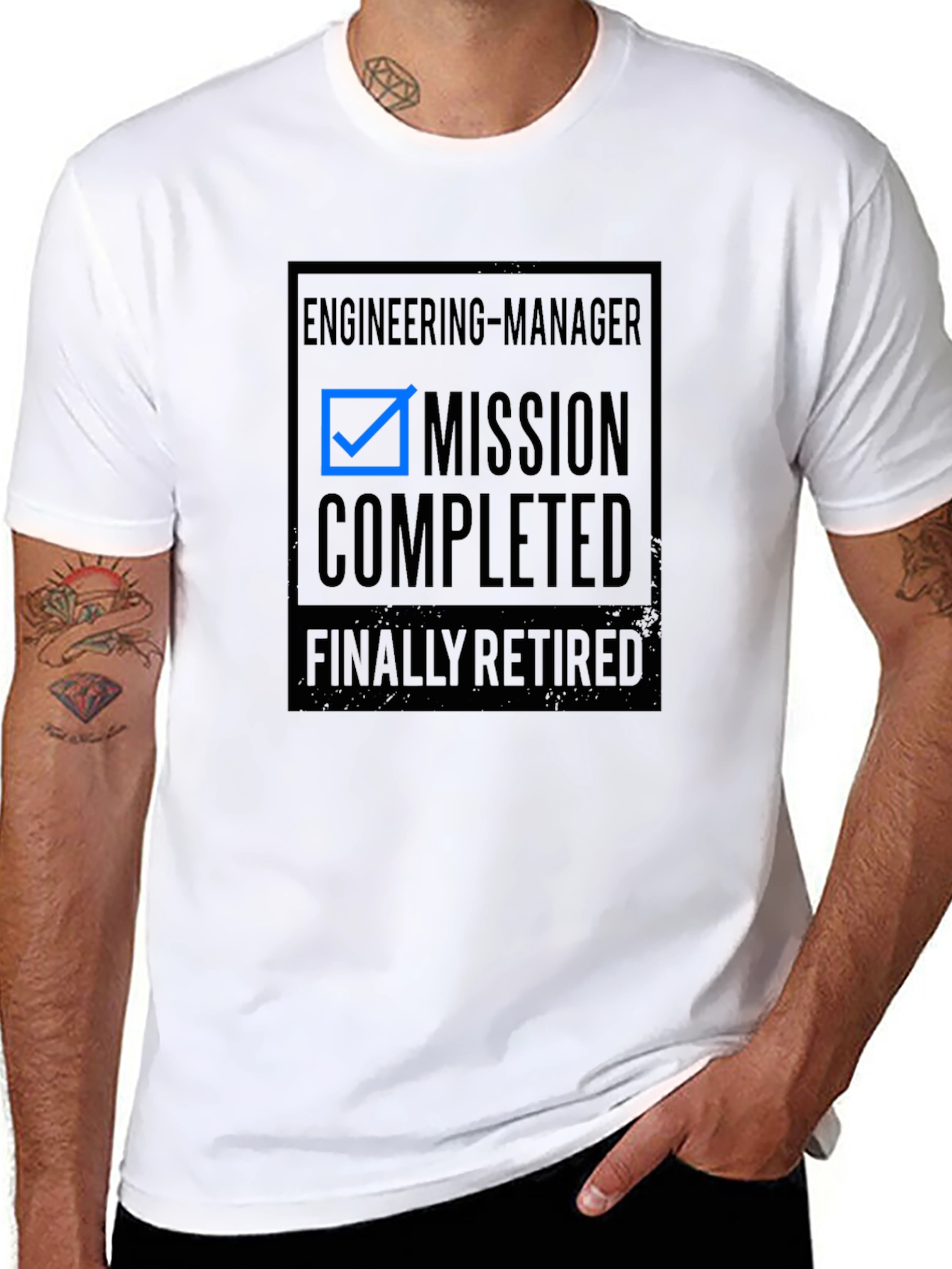Engineering Manager Mission Completed Retired T-Shirt