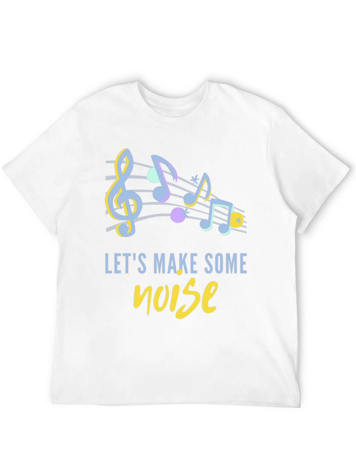 Musical Notes Graphic Tee - Lets Make Some Noise!