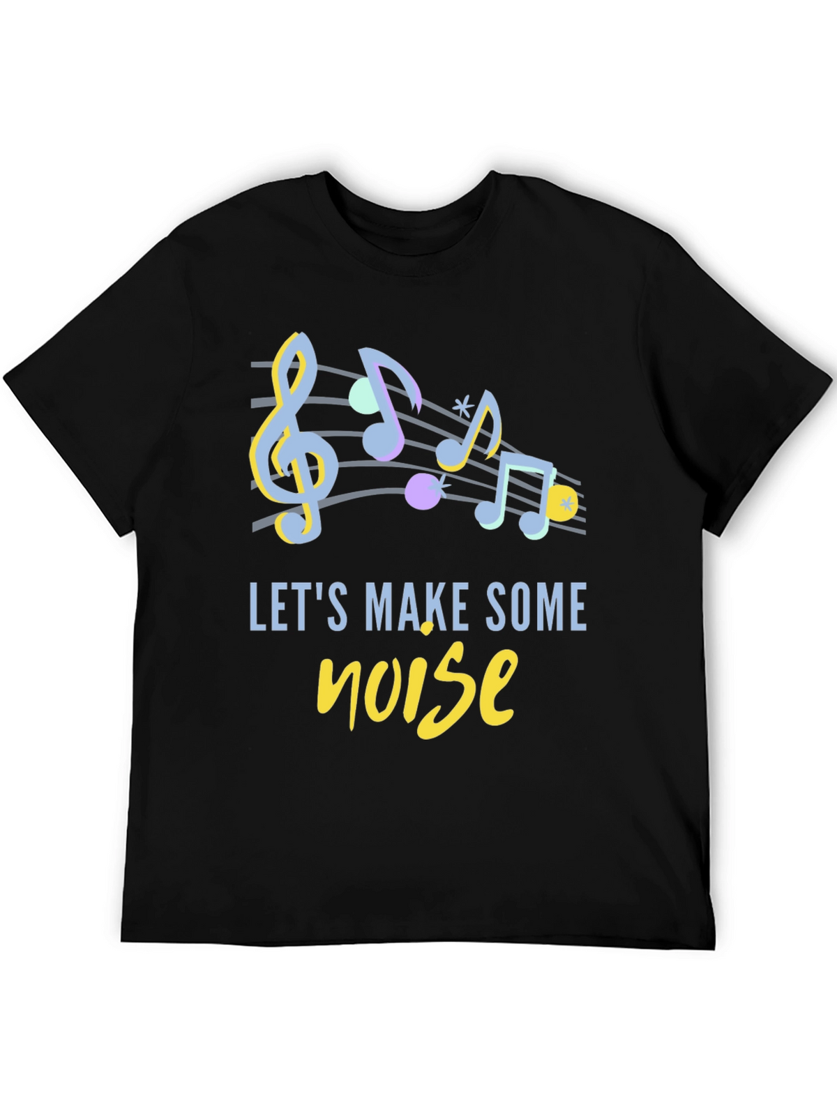 Musical Notes Graphic Tee - Lets Make Some Noise!