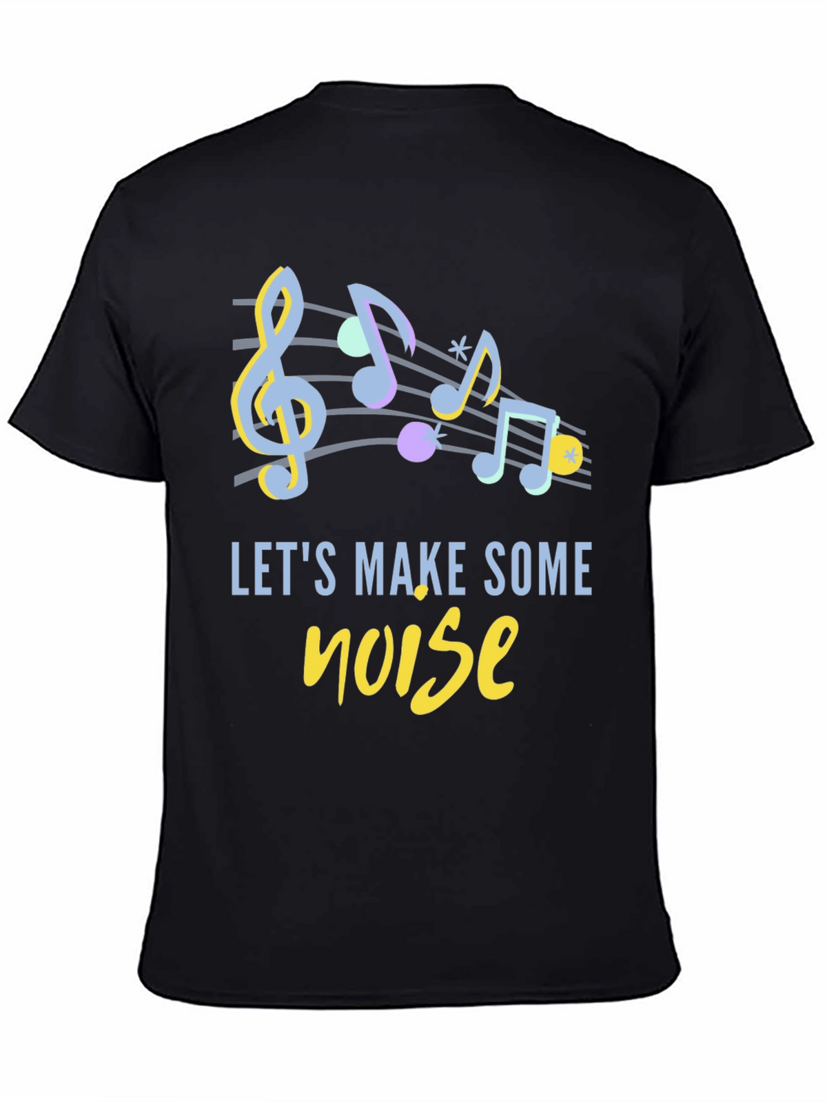 Musical Notes Graphic Tee - Lets Make Some Noise!
