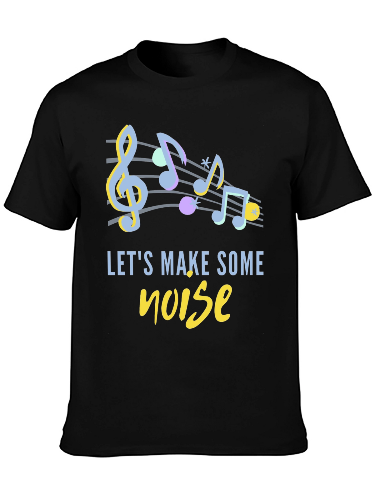 Musical Notes Graphic Tee - Lets Make Some Noise!