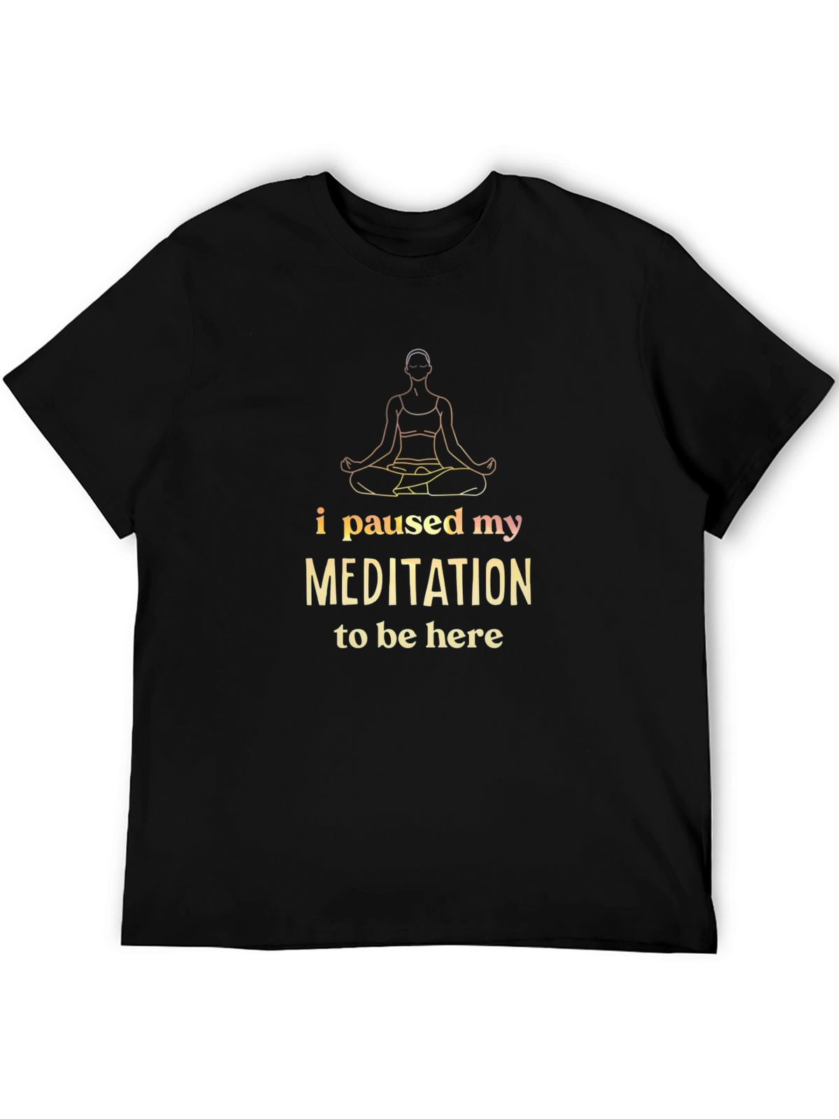 Meditation Break Black T-Shirt