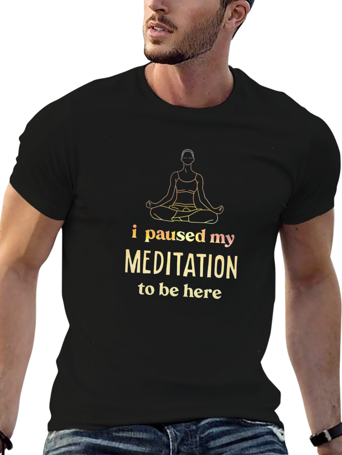 Meditation Break Black T-Shirt