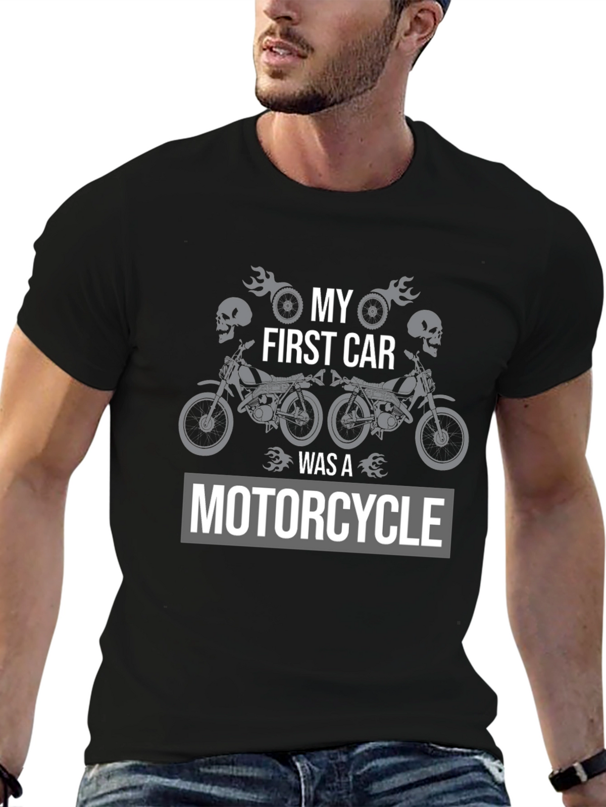 My First Car Motorcycle Graphic Tee