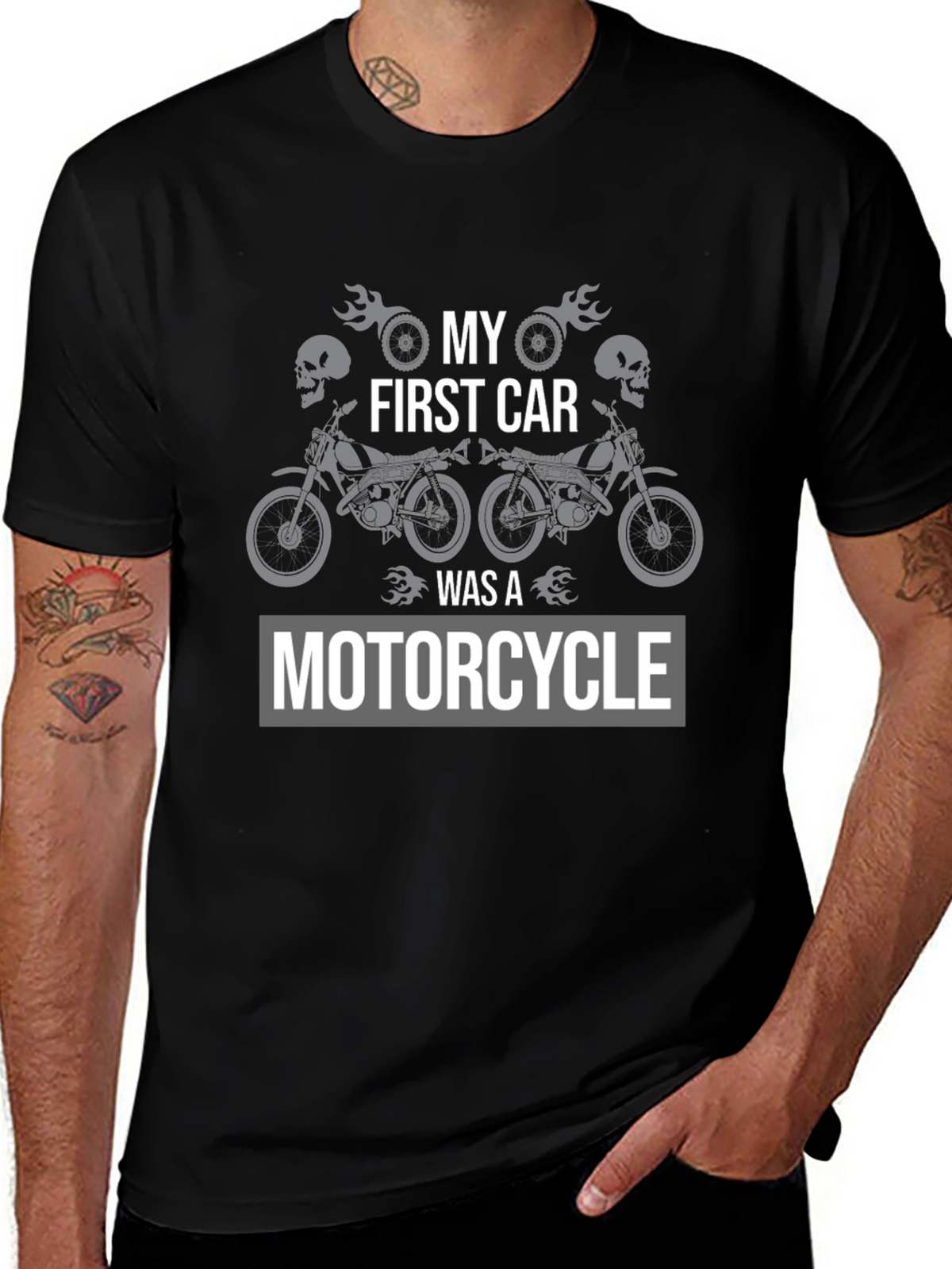 My First Car Motorcycle Graphic Tee