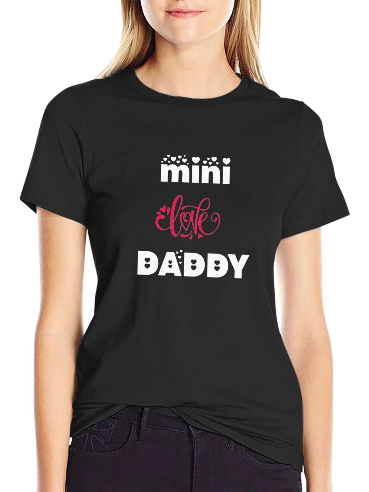 Mini Love Daddy Graphic Tee - Black
