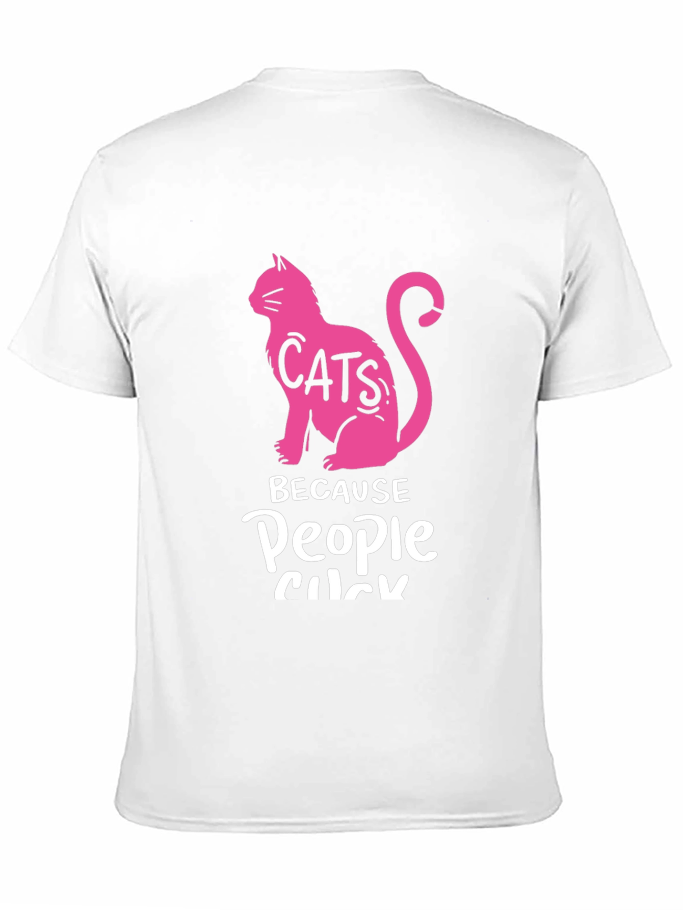 Cats Because People Suck Black T-Shirt