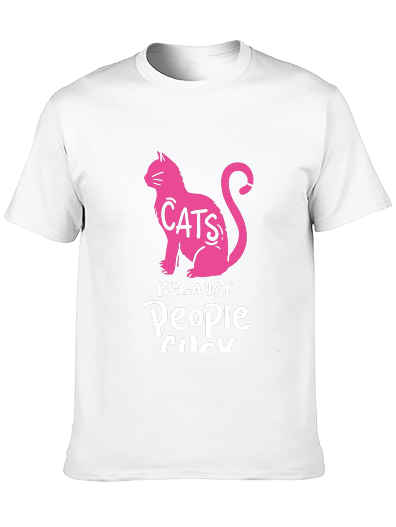 Cats Because People Suck Black T-Shirt