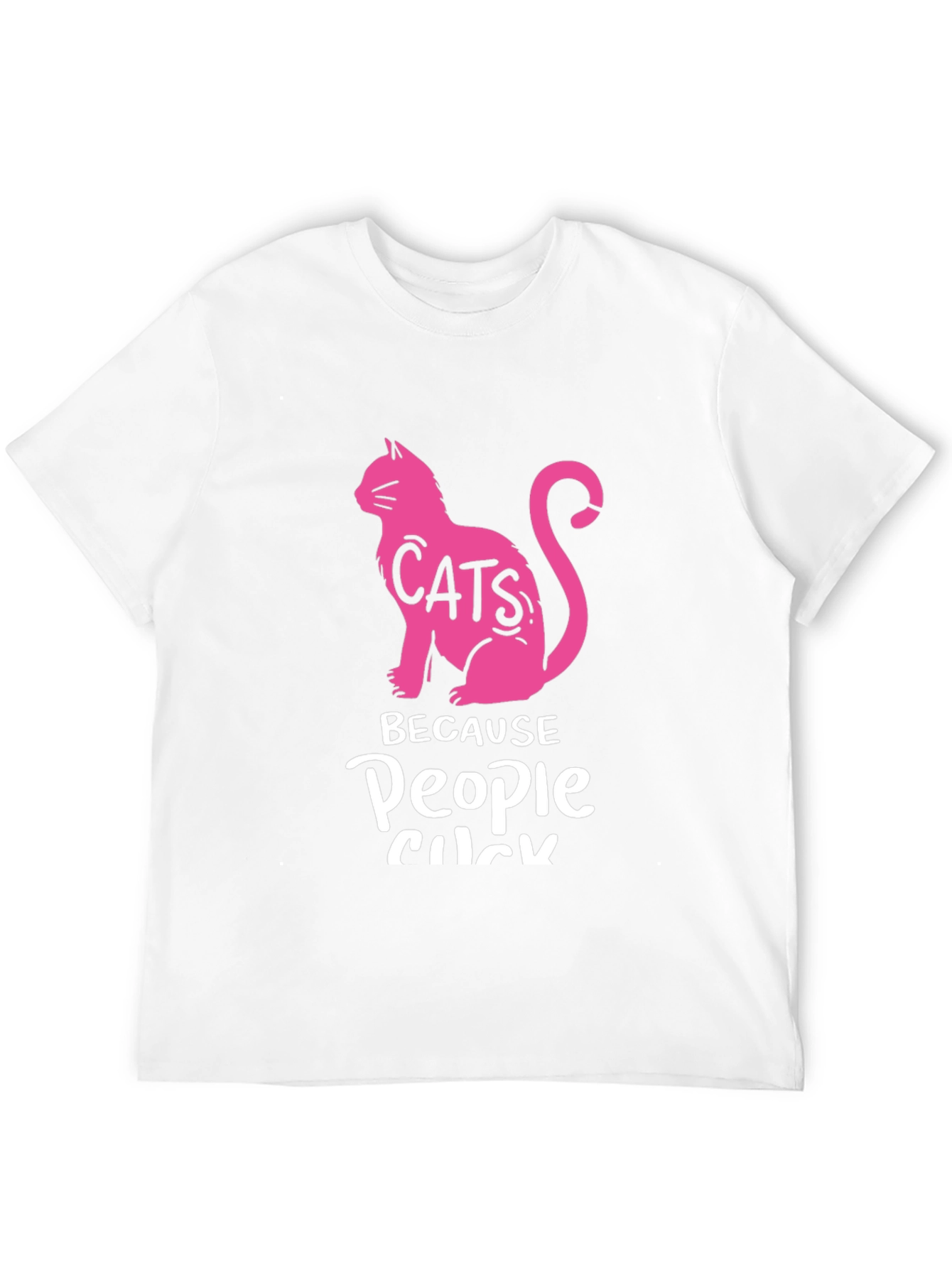 Cats Because People Suck Black T-Shirt