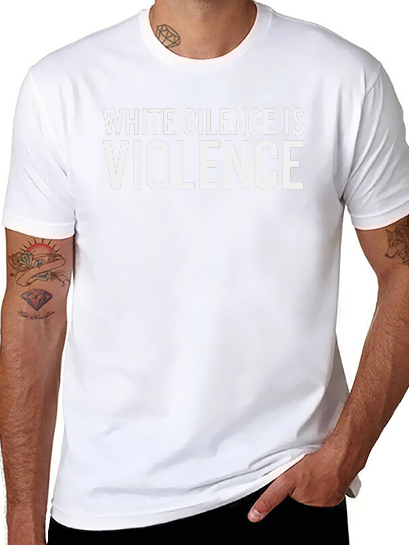 White Silence is Violence Black T-Shirt