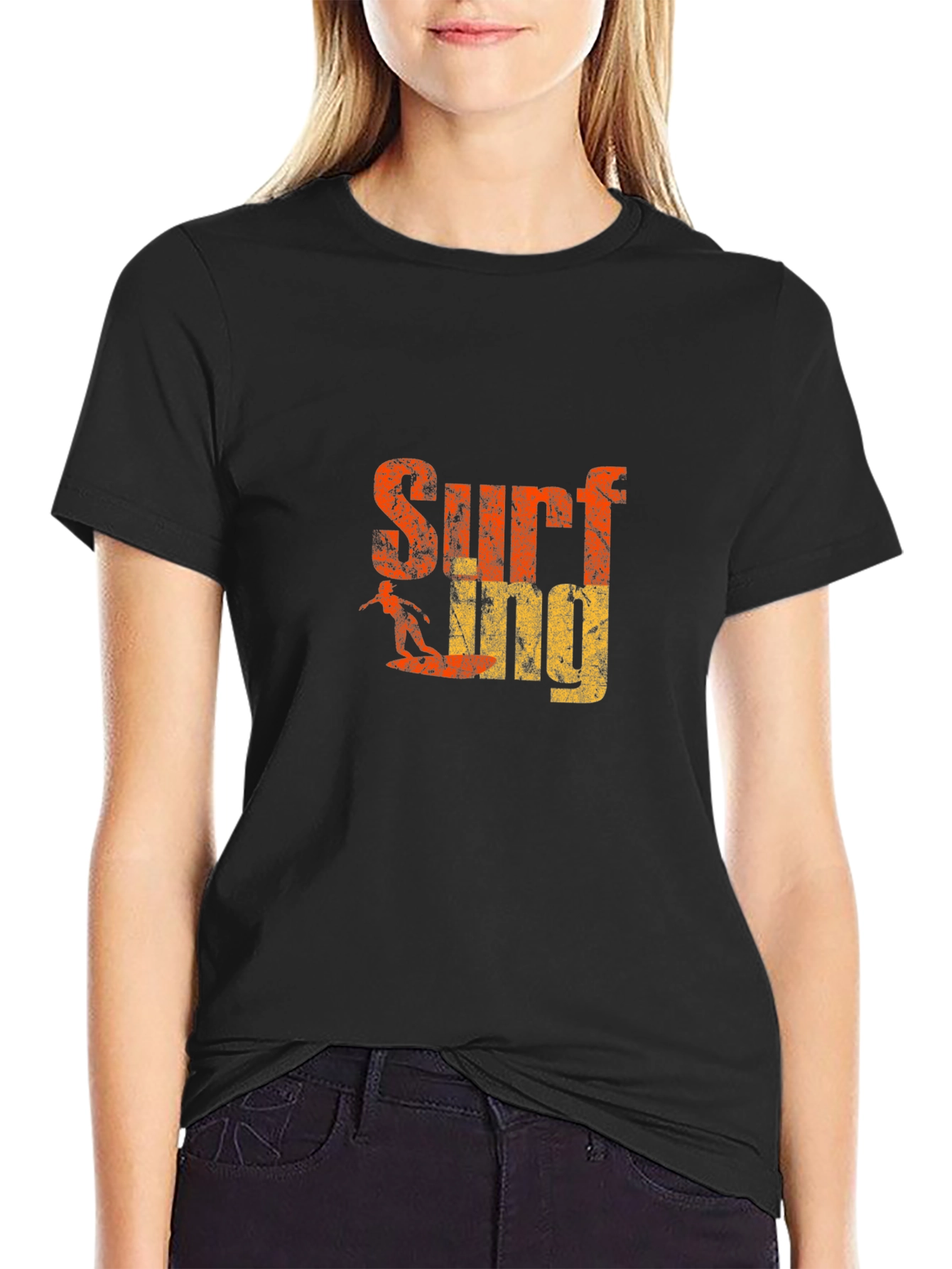 Surfs Up Graphic Tee - Black T-Shirt