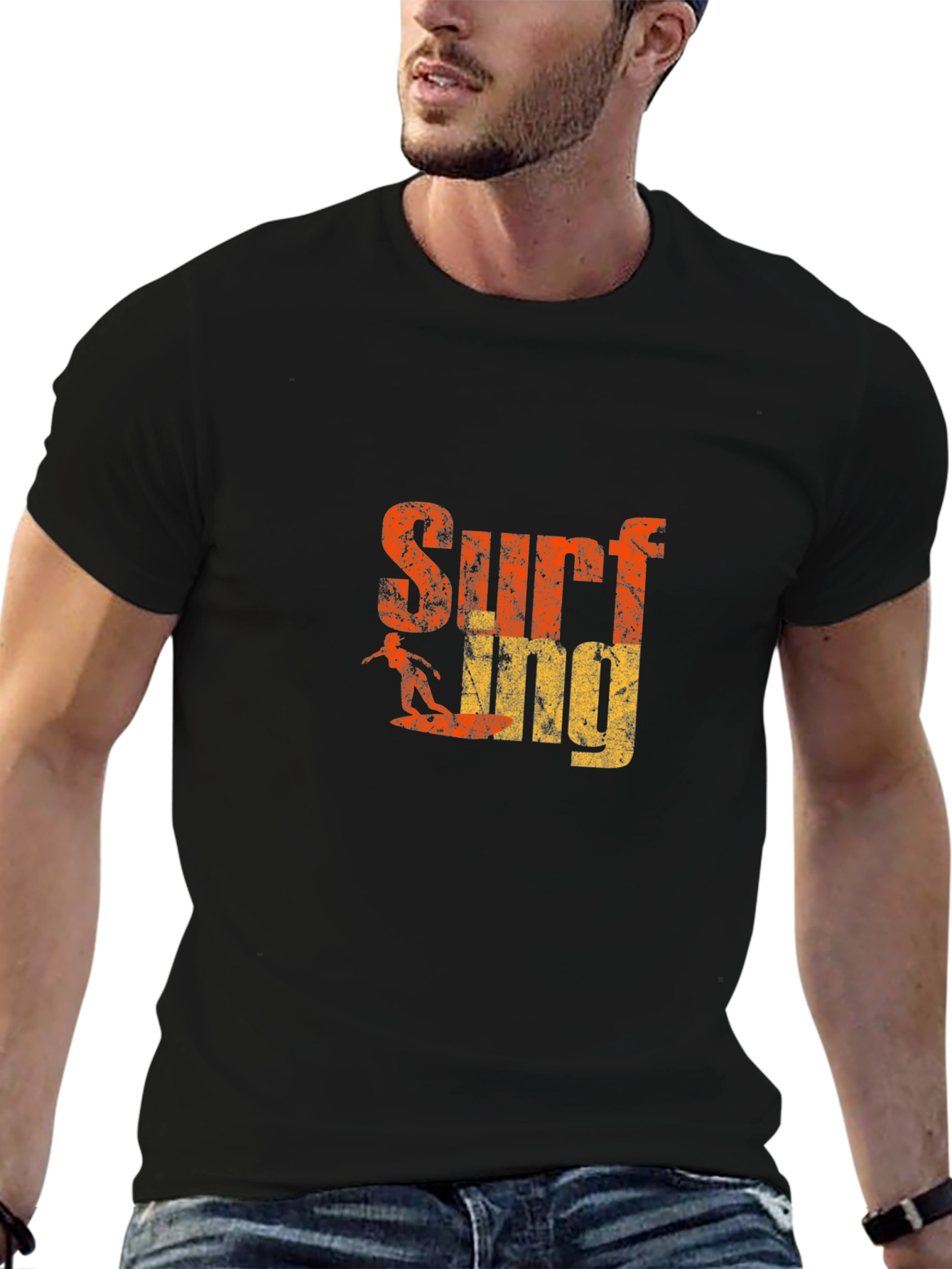 Surfs Up Graphic Tee - Black T-Shirt