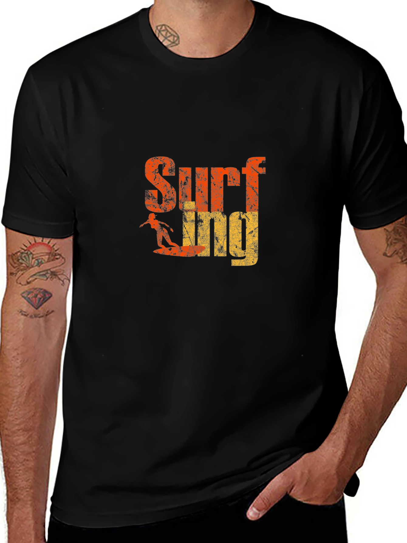 Surfs Up Graphic Tee - Black T-Shirt