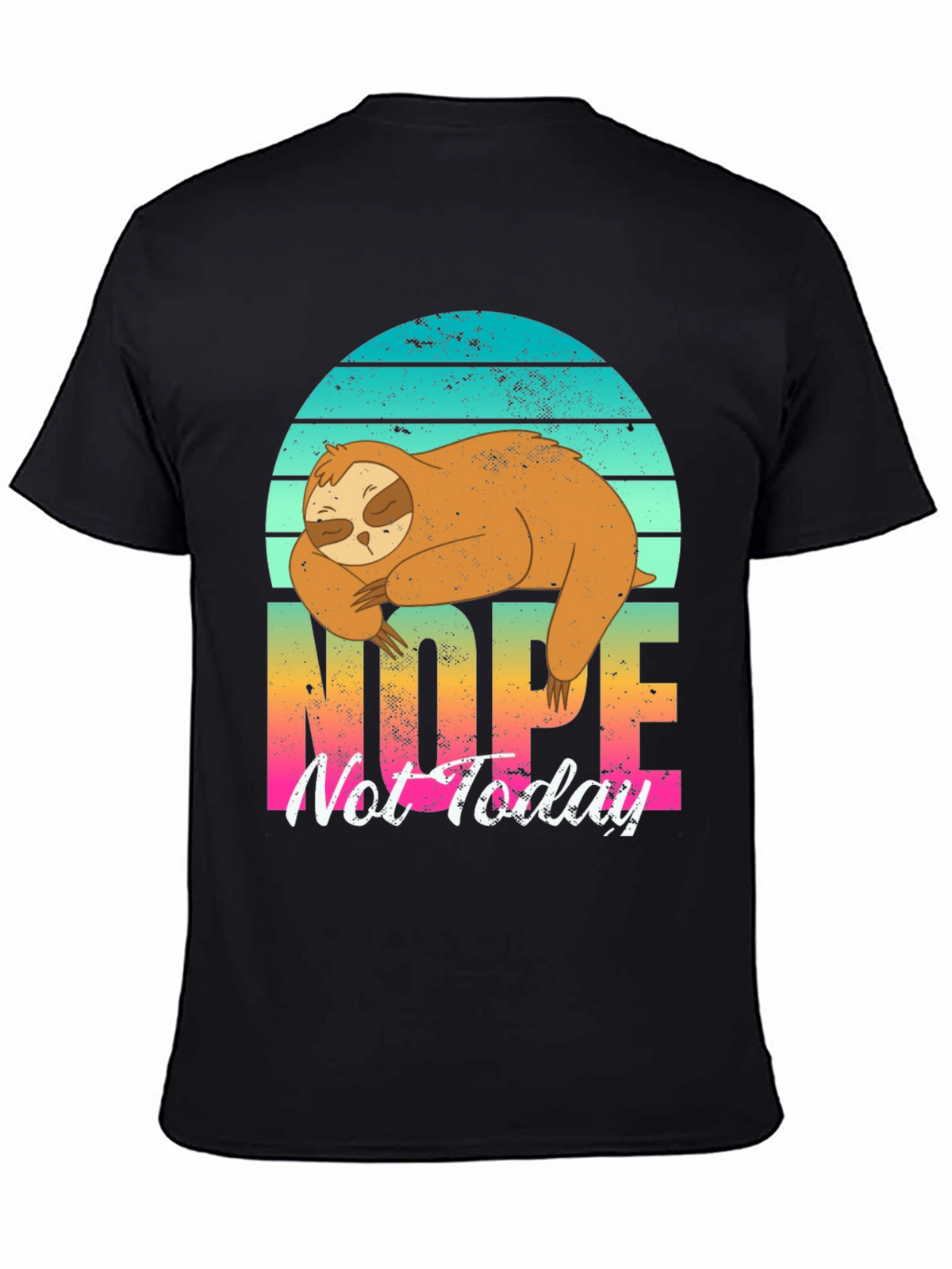 Nope Sloth Graphic Tee - Lazy Day Comfort