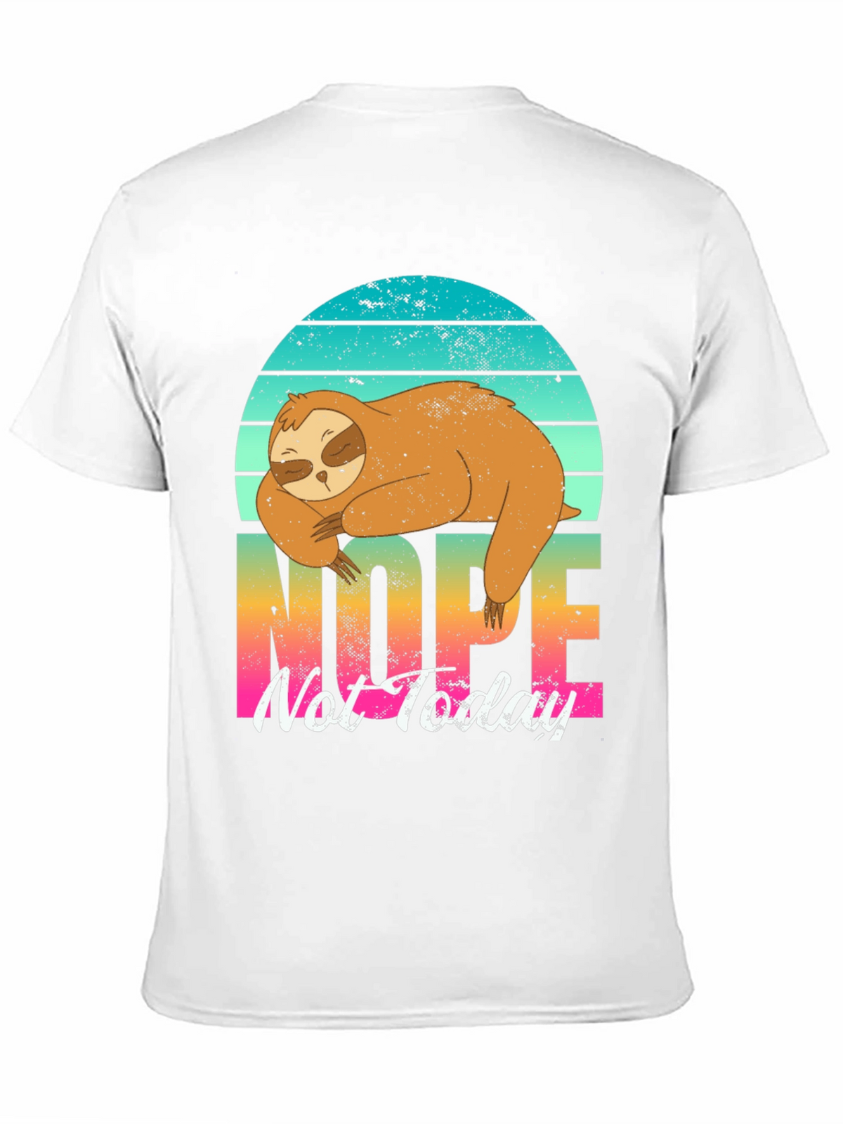 Nope Sloth Graphic Tee - Lazy Day Comfort