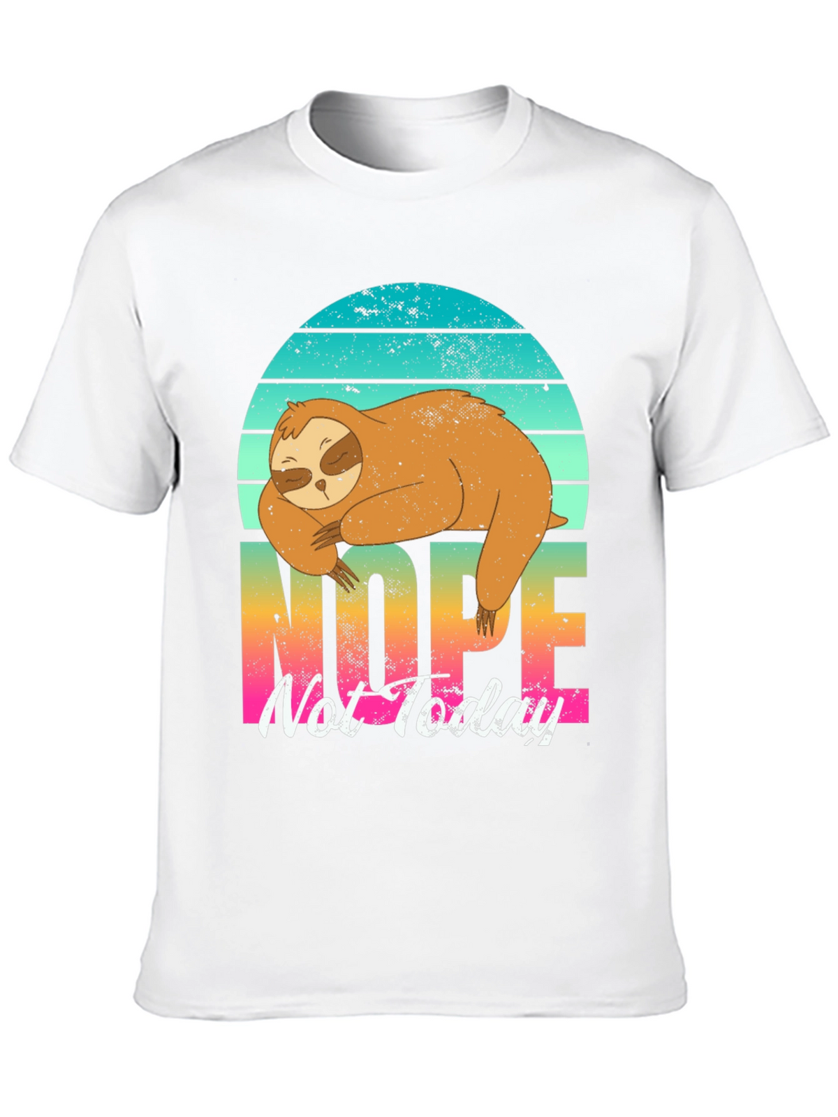 Nope Sloth Graphic Tee - Lazy Day Comfort