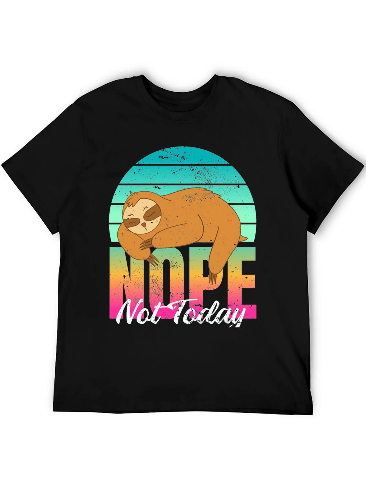 Nope Sloth Graphic Tee - Lazy Day Comfort