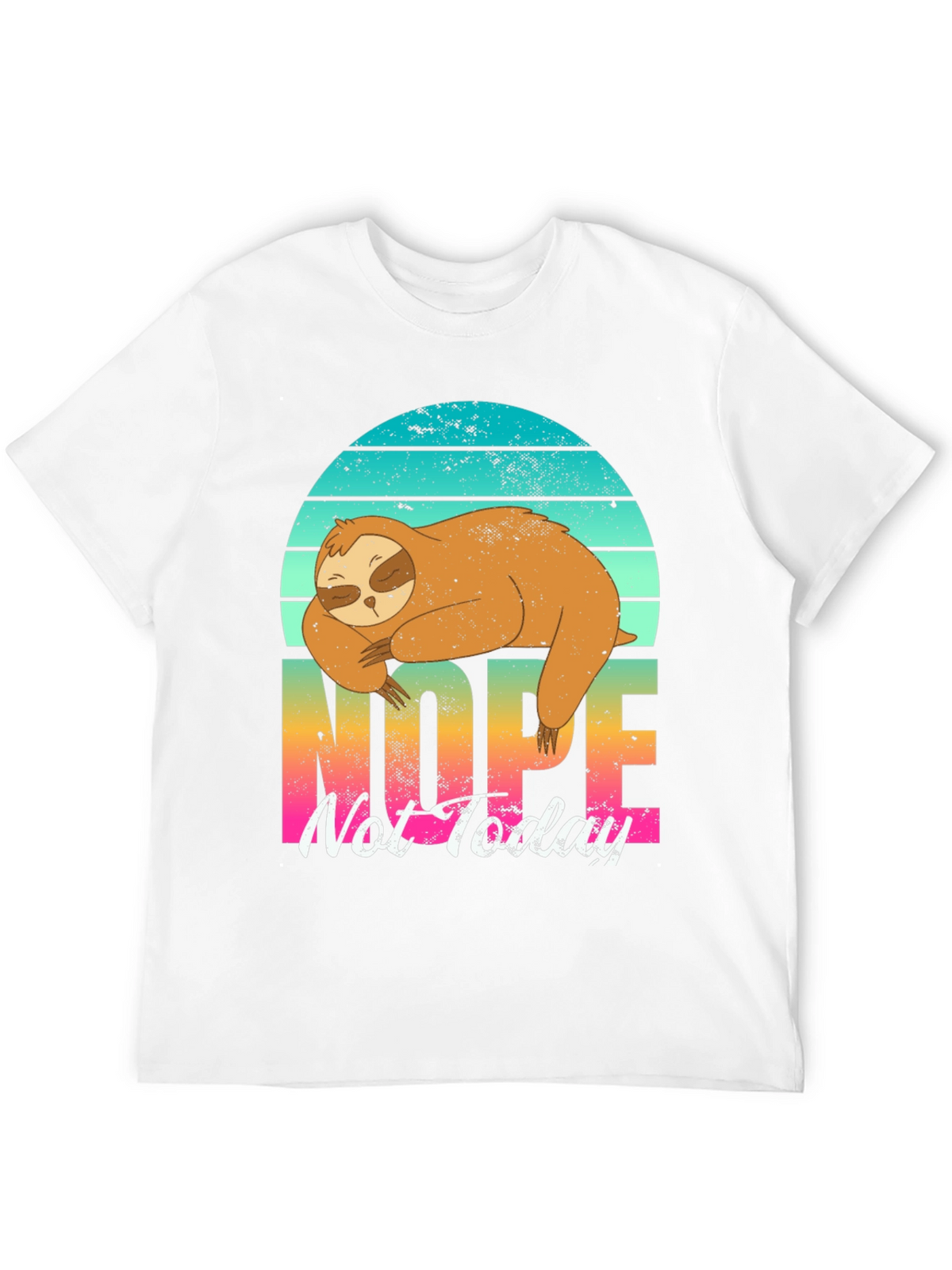 Nope Sloth Graphic Tee - Lazy Day Comfort