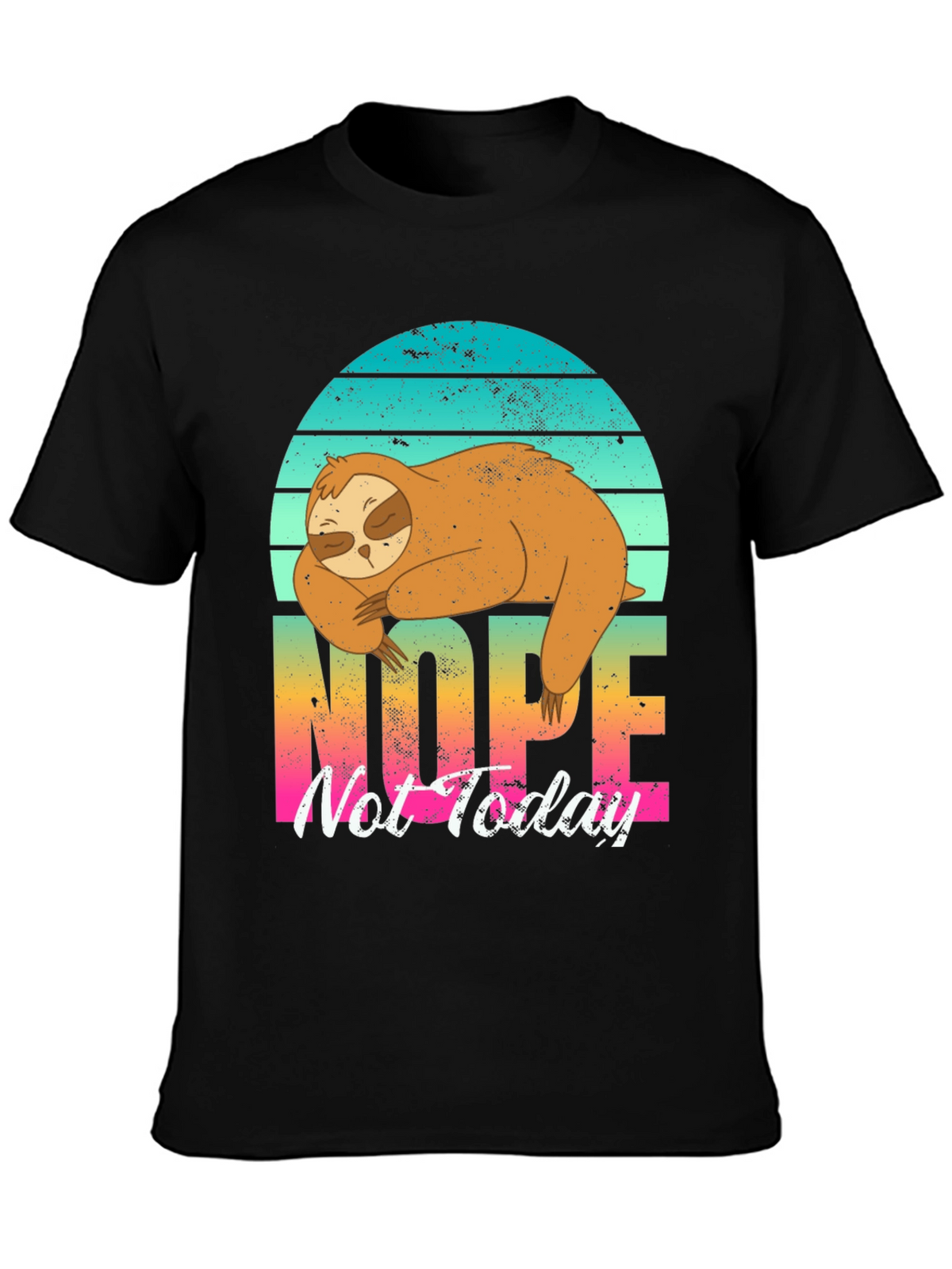 Nope Sloth Graphic Tee - Lazy Day Comfort