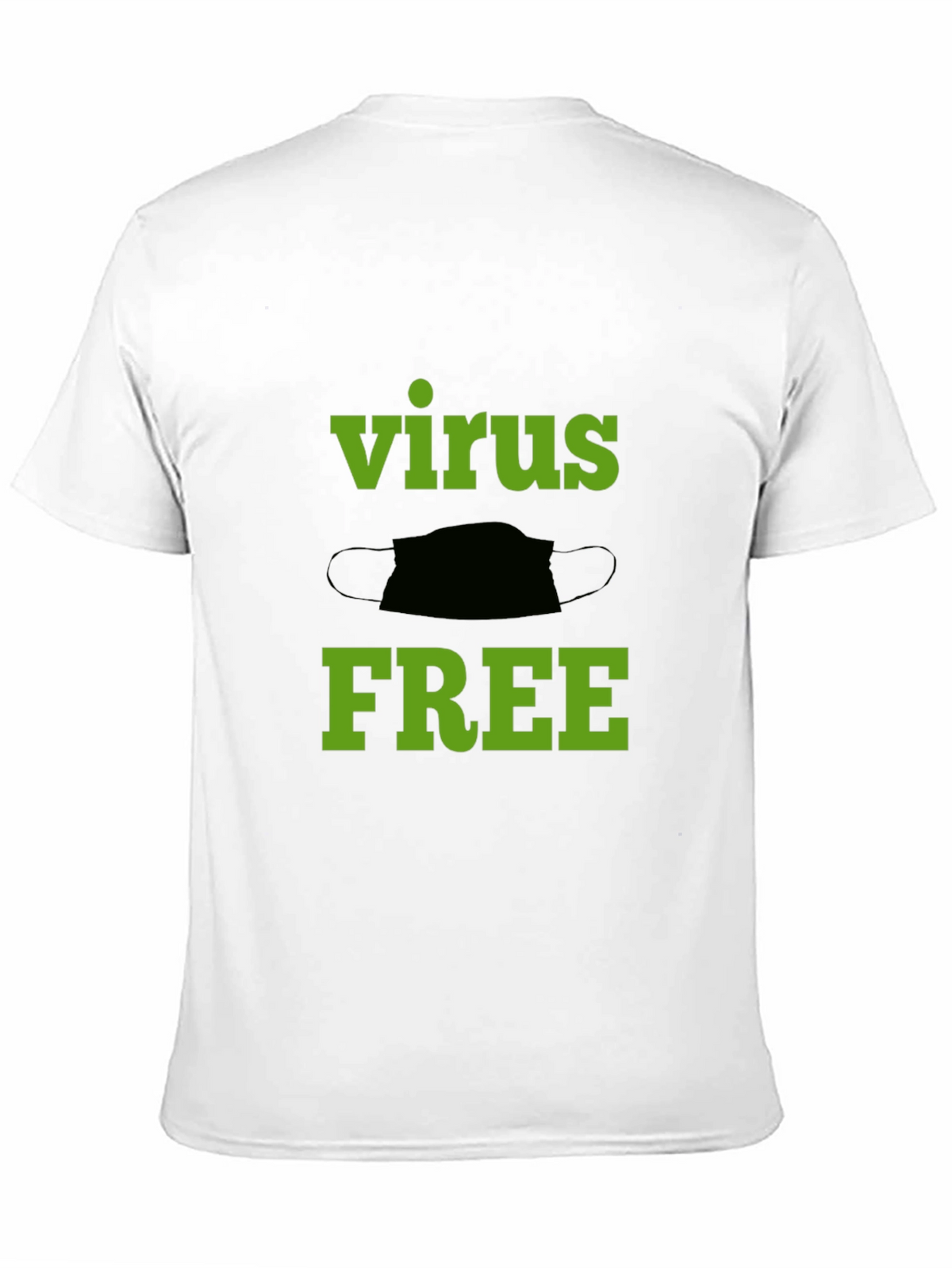 Virus Free Graphic Tee - Black Cotton T-Shirt