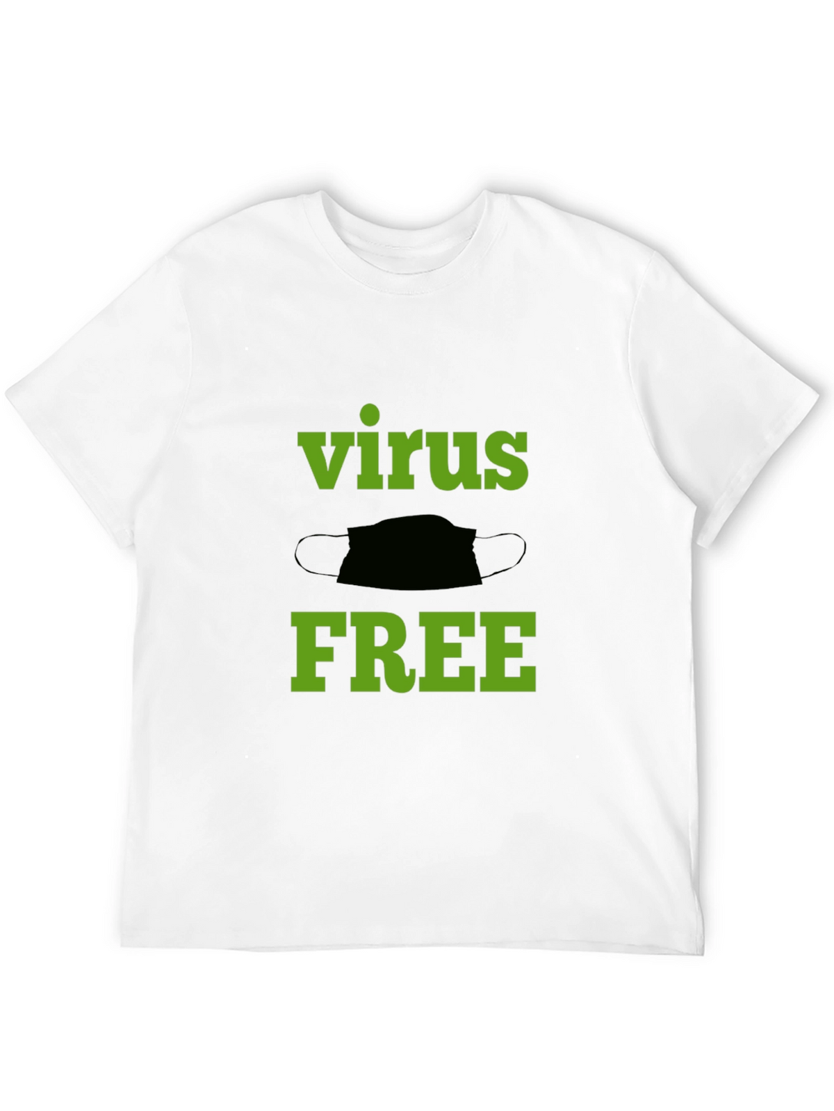Virus Free Graphic Tee - Black Cotton T-Shirt