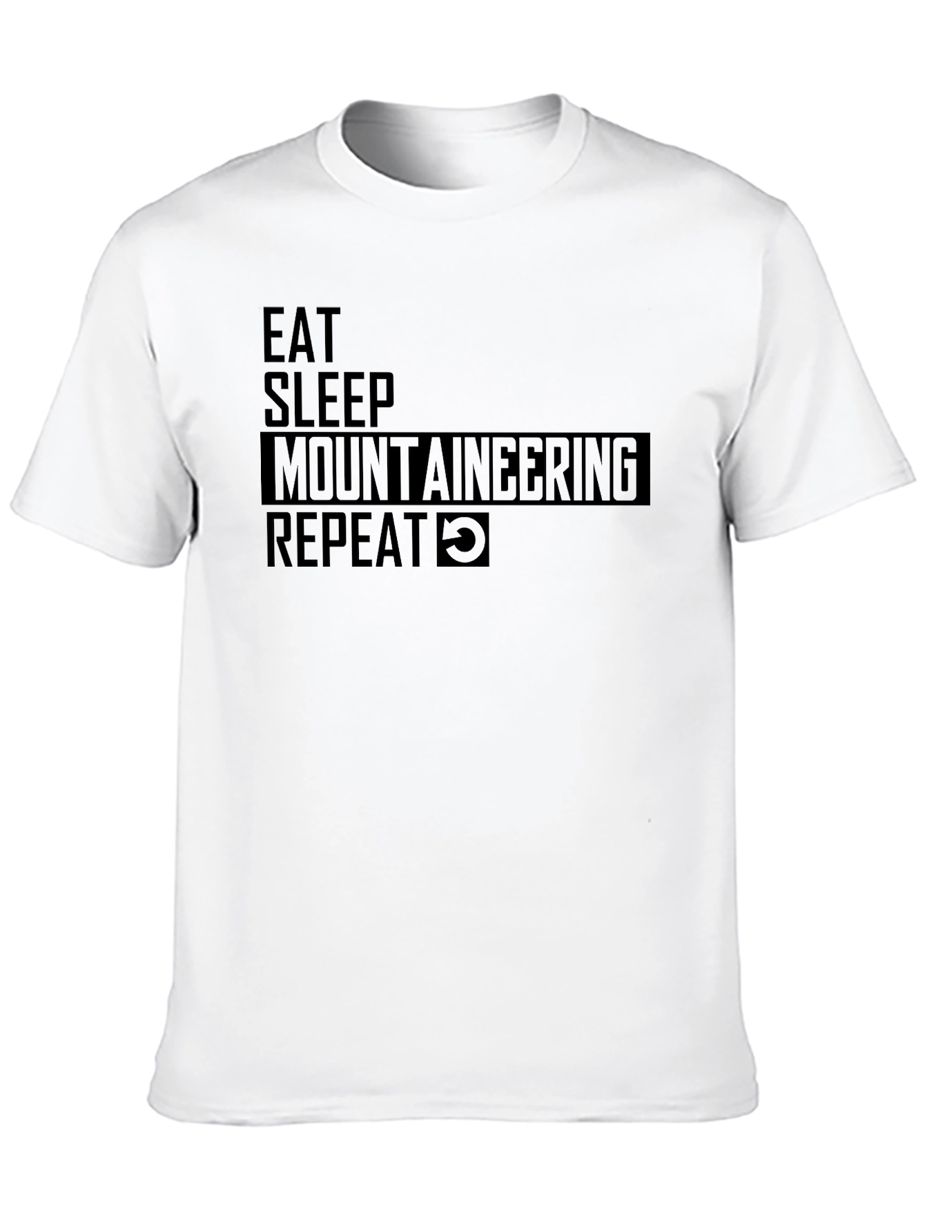 Eat Sleep Mountaineering Repeat Black T-Shirt