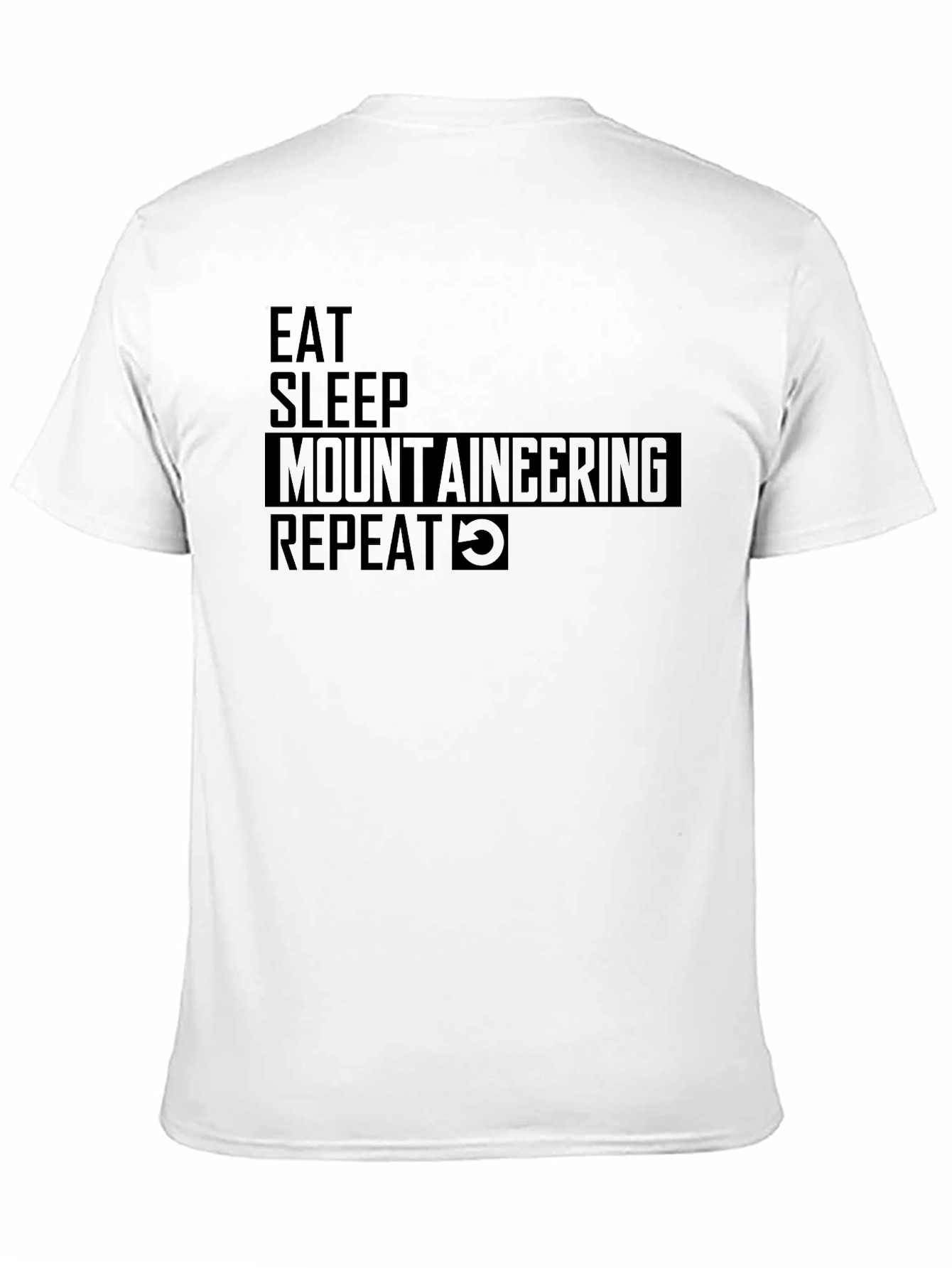 Eat Sleep Mountaineering Repeat Black T-Shirt