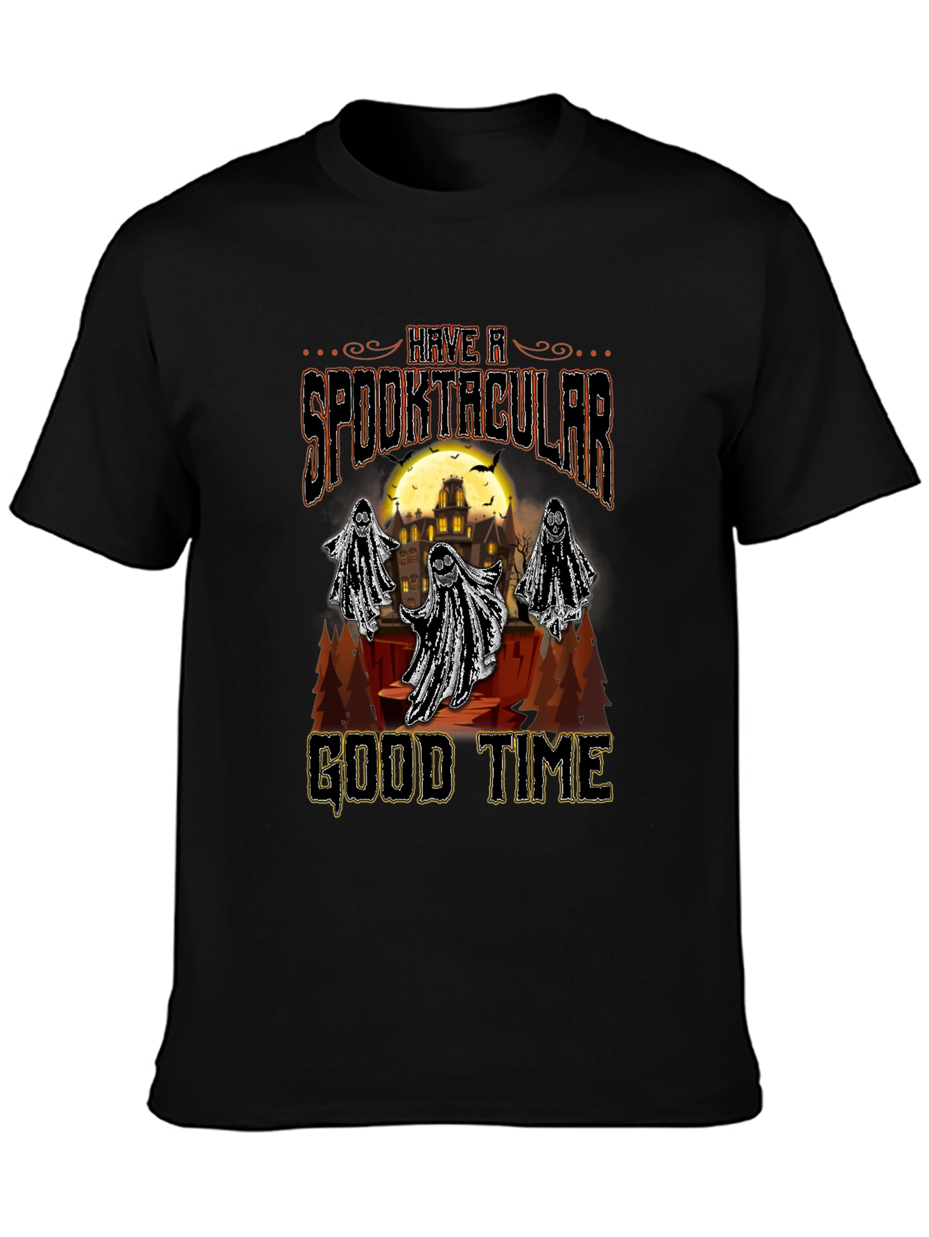 Spooktacular Good Time Halloween Graphic T-Shirt