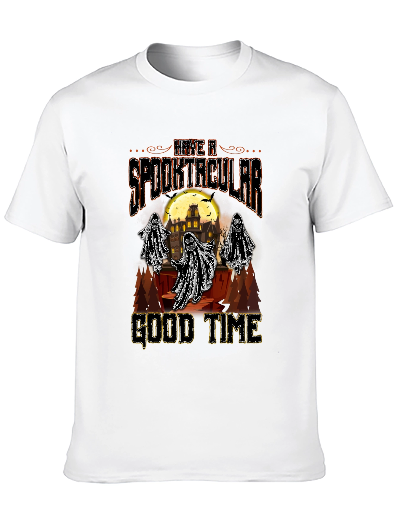 Spooktacular Good Time Halloween Graphic T-Shirt