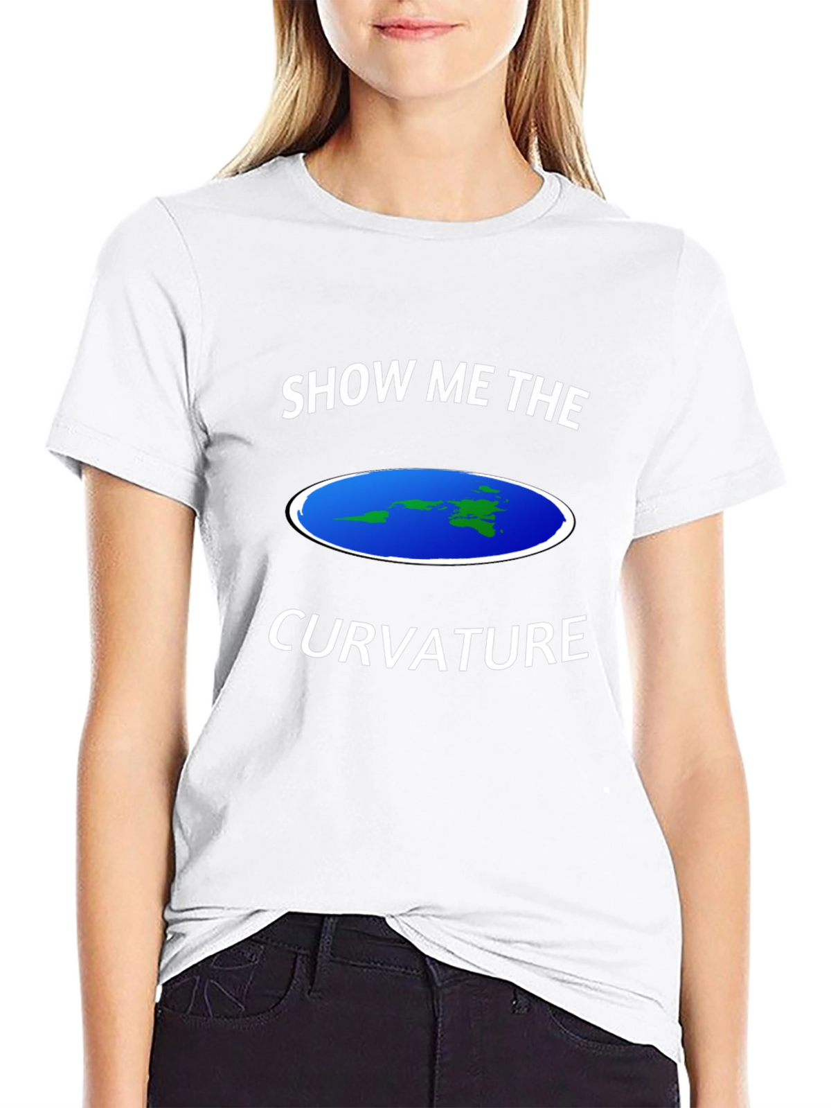 Flat Earth T-Shirt - Show Me The Curvature Tee