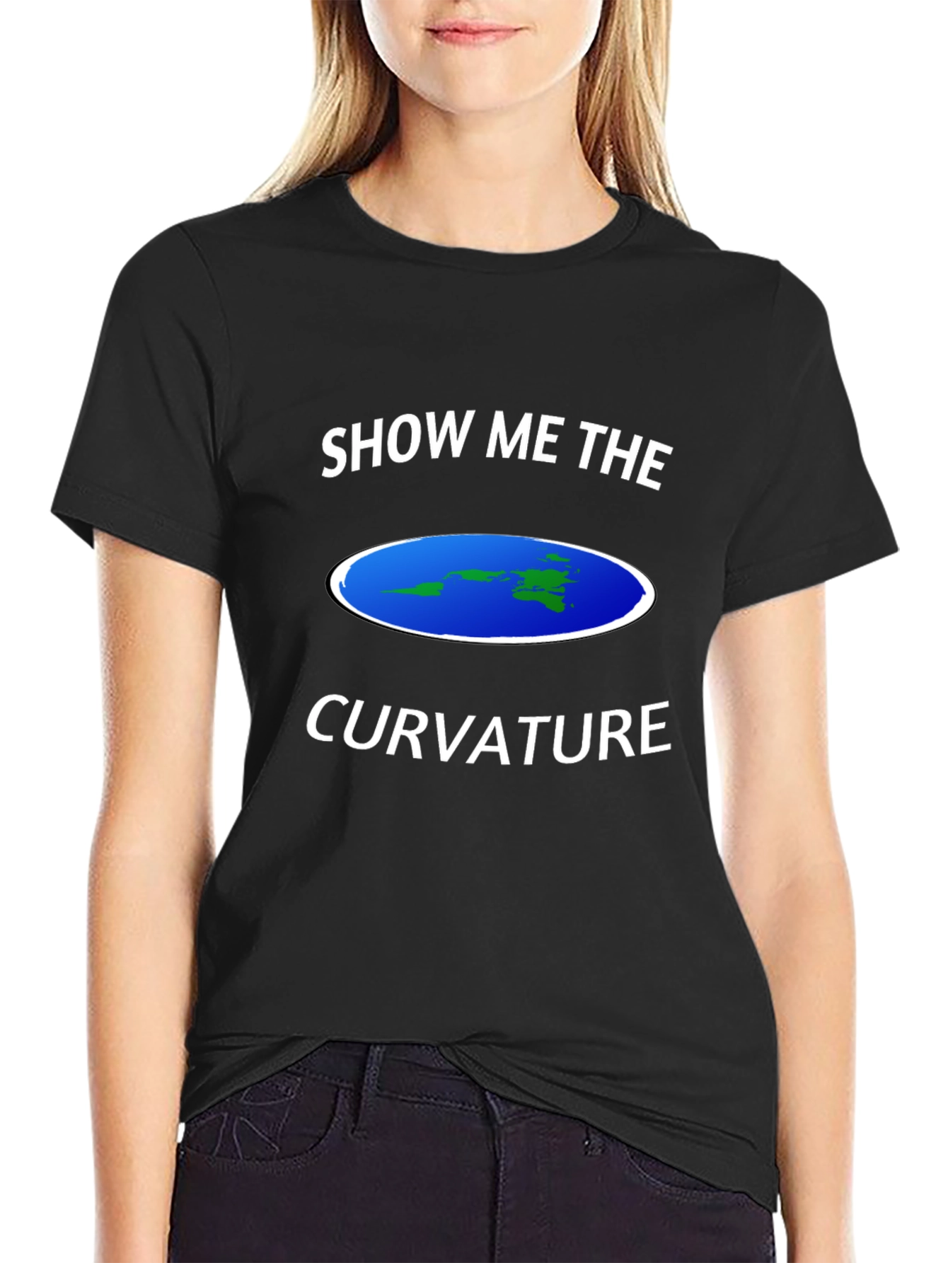 Flat Earth T-Shirt - Show Me The Curvature Tee